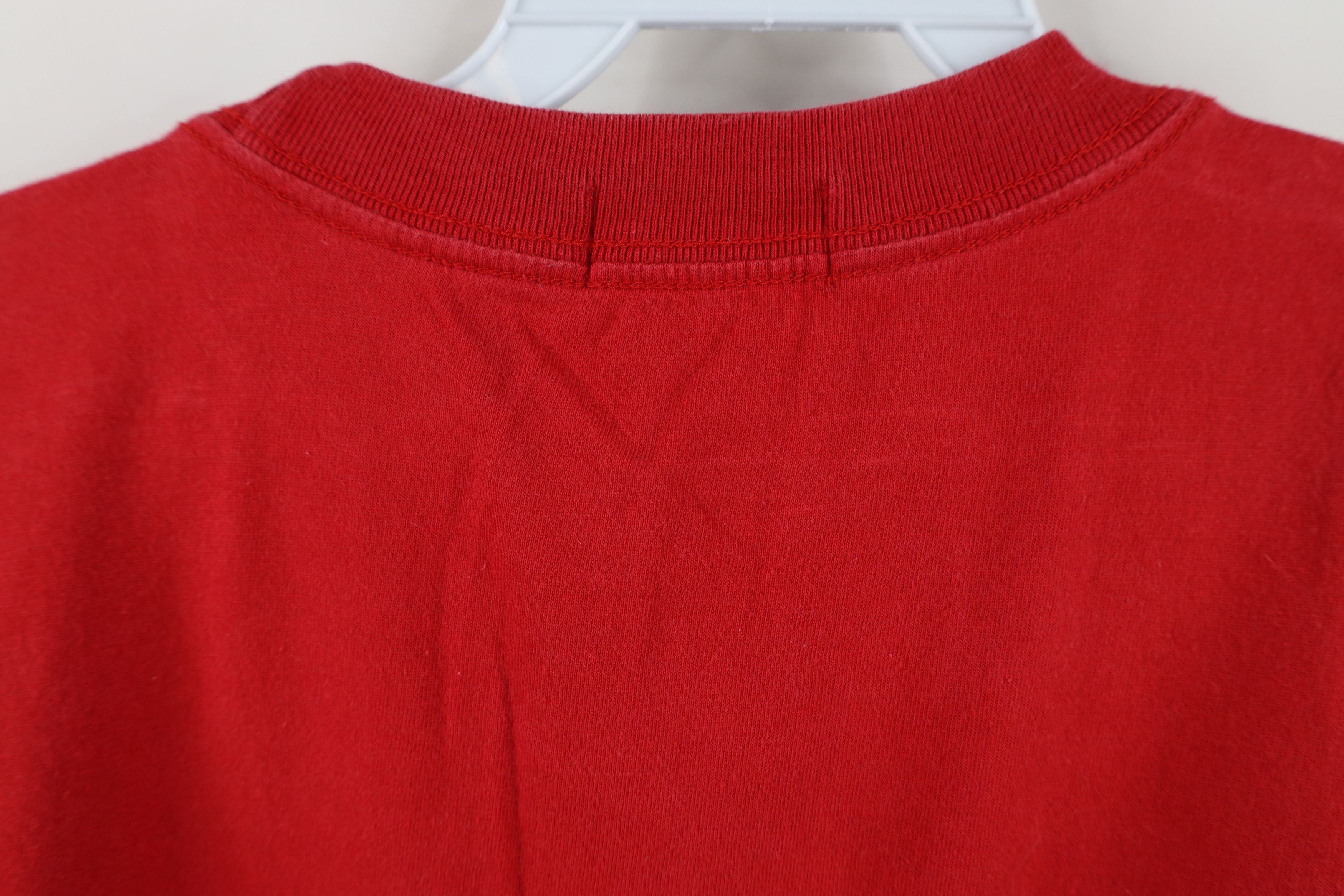 Vintage Vintage 90s Streetwear Giordano Short Sleeve T-Shirt Red Size US S / EU 44-46 / 1 - 9 Thumbnail