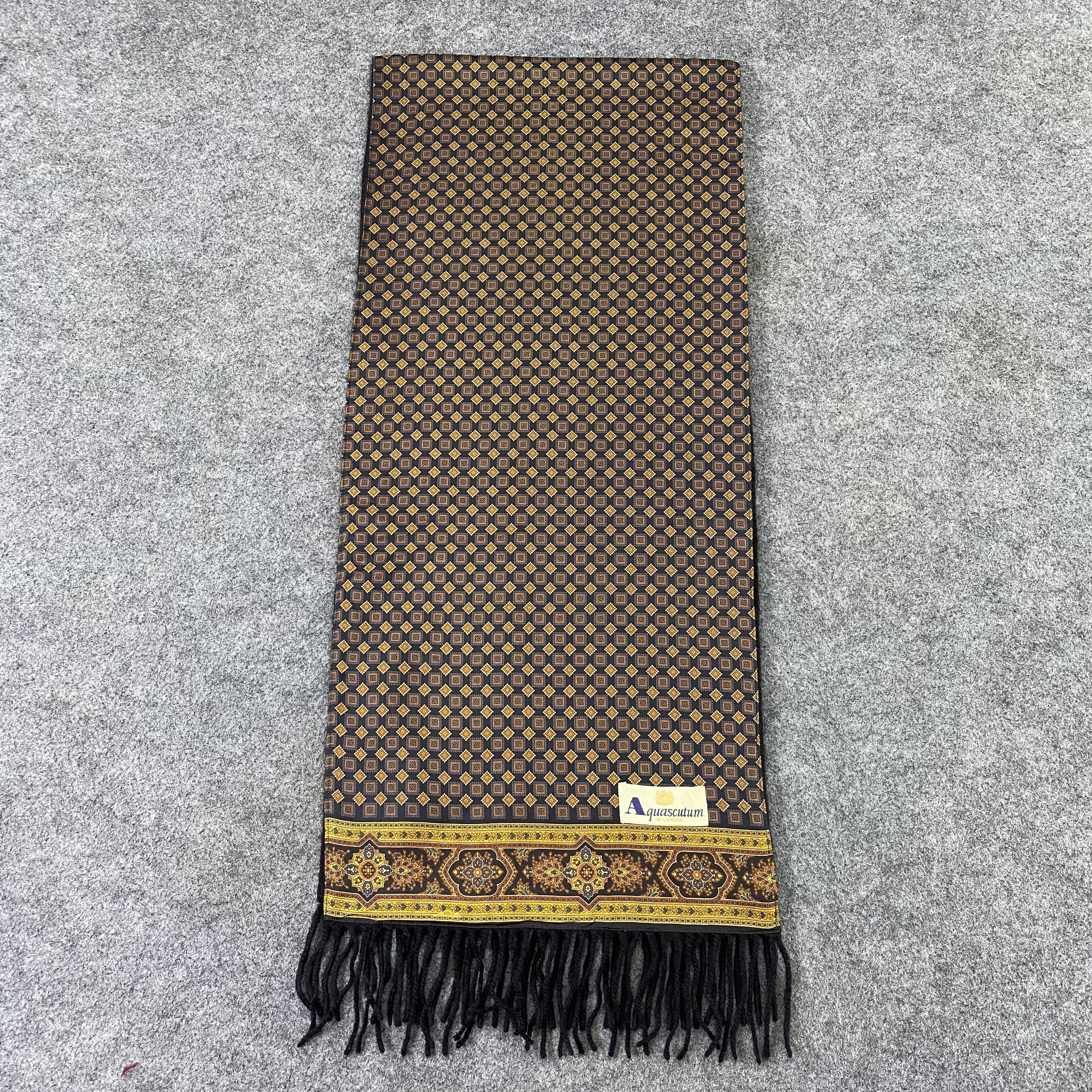Aquascutum Aquasqutum Silk Scarf / Muffler / Neckwear-K008 Size ONE SIZE - 2 Thumbnail