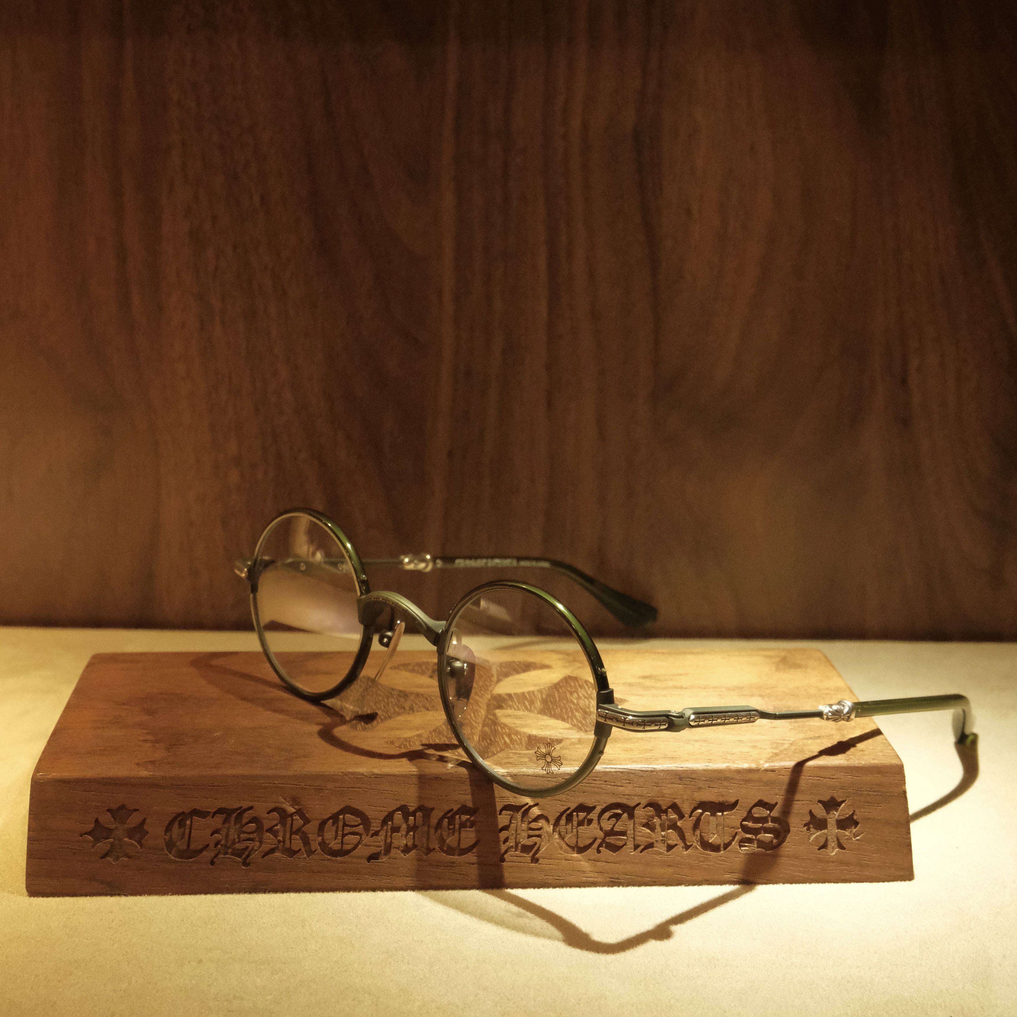 Chrome Hearts CHROME HEARTS EDITH F DARK OLIVE GLASSES Size ONE SIZE - 1 Thumbnail