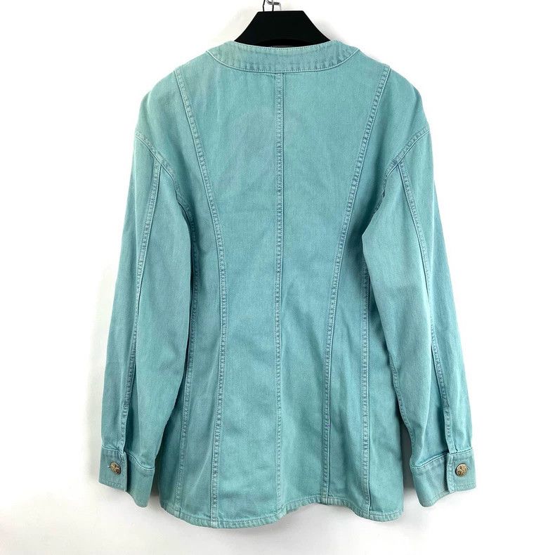 Chanel Chanel Blue camellia brooch denim jacket Size XXS / US 00 / IT 34 - 3 Thumbnail