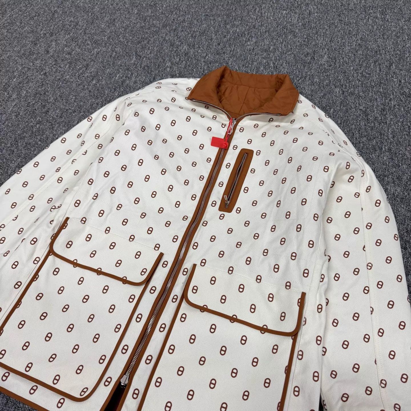 Hermes Women's Hermes Reversible Pig Nose & Orange Quilted Jacket Size S / US 4 / IT 40 - 5 Thumbnail