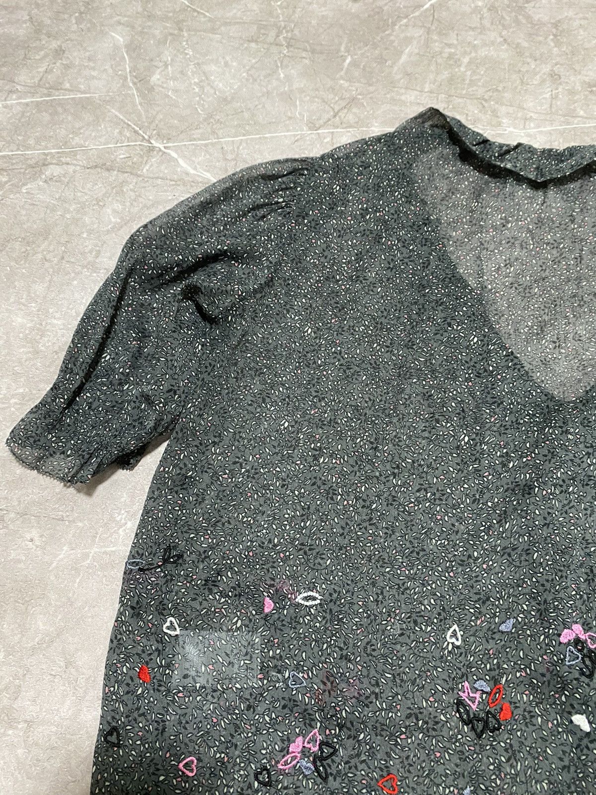 Zadig & Voltaire Rare Zadig & Voltaire Blouse Floral Heart Tunic Top V-Neck Size M / US 6-8 / IT 42-44 - 15 Thumbnail
