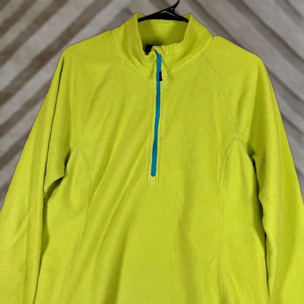 Eddie Bauer Eddie Bauer Womens Sweater Lime Blue Pullover Fleece 1/4 Zip Long Sleeve XL Size XL / US 12-14 / IT 48-50 - 1 Thumbnail