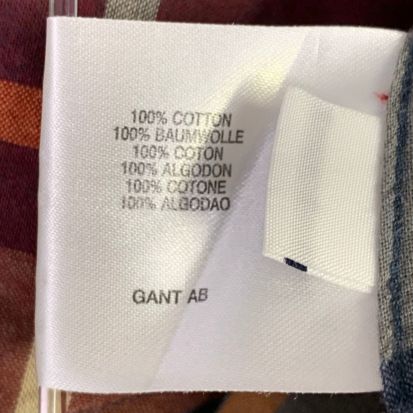 Gant Red Green Madras Plaid Cotton Button Down Collar Shirt Size US L / EU 52-54 / 3 - 7 Thumbnail