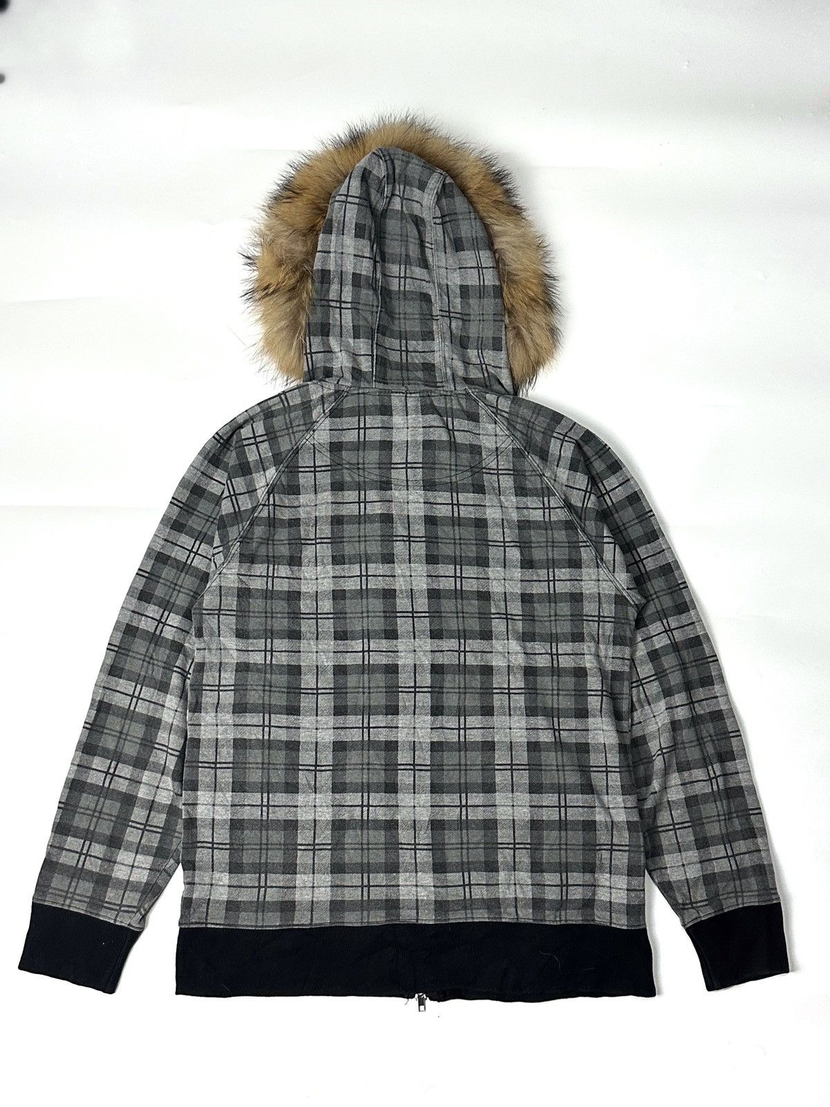 Hysteric Glamour × If Six Was Nine × Le Grande Bleu (L.G.B.) Fur Hoodie Tartan Japanese Brand Masterground Size US M / EU 48-50 / 2 - 2 Thumbnail