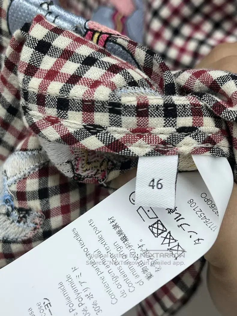 Loewe Loewe Dumbo Embroidered Checkered Shirt Jacket Size US S / EU 44-46 / 1 - 6 Thumbnail