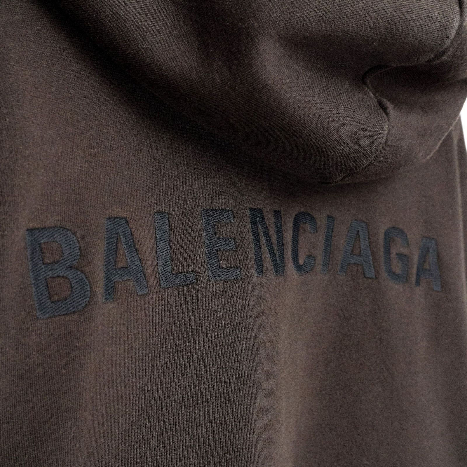 Balenciaga Universal Flow Back Logo Brown Sweatshirt Hoodie