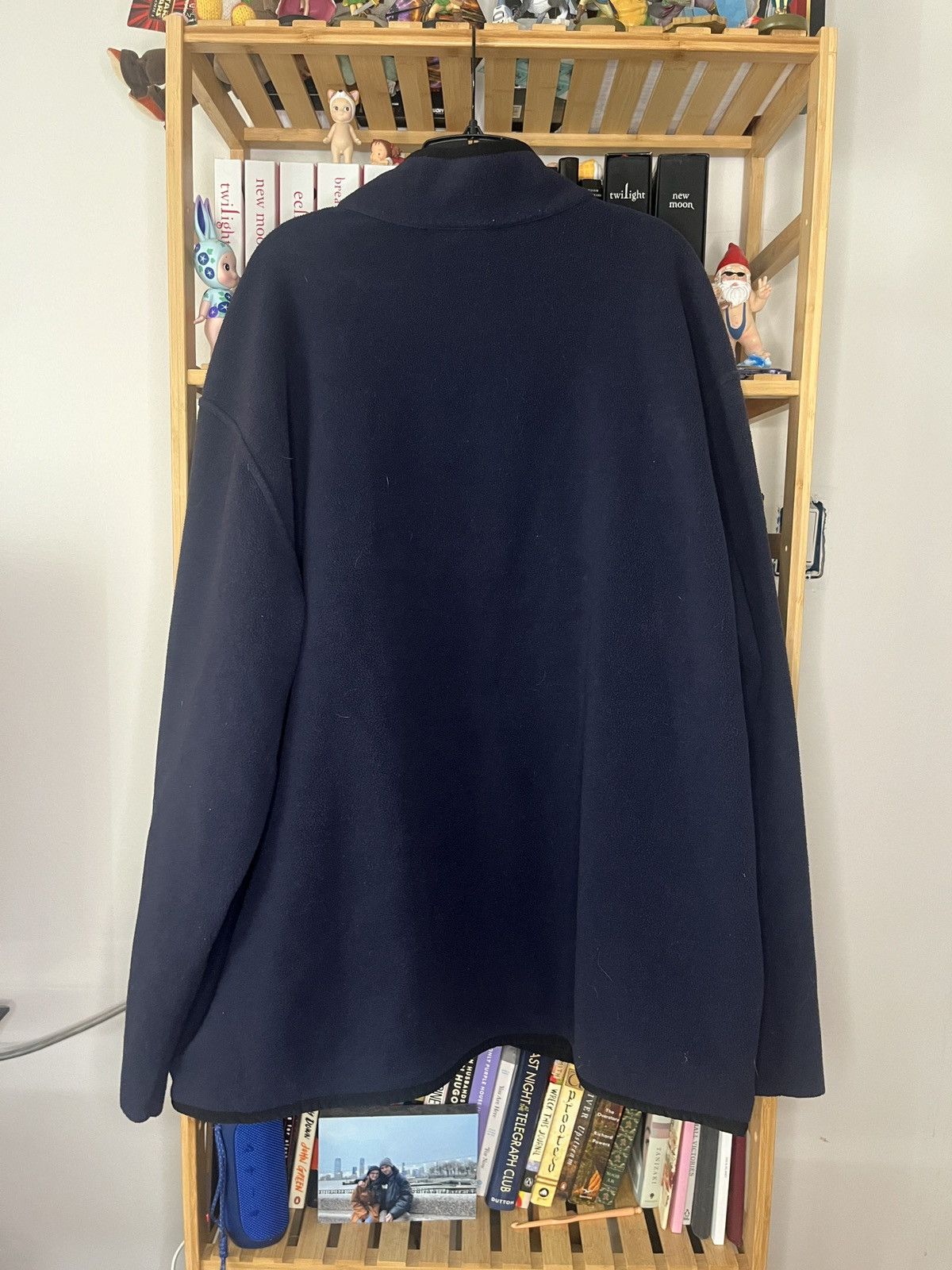 Nike × Vintage Vintage Y2K 90/2000s Nike Fleece Zip Up Jacket Navy Size XL Size US XL / EU 56 / 4 - 6 Thumbnail