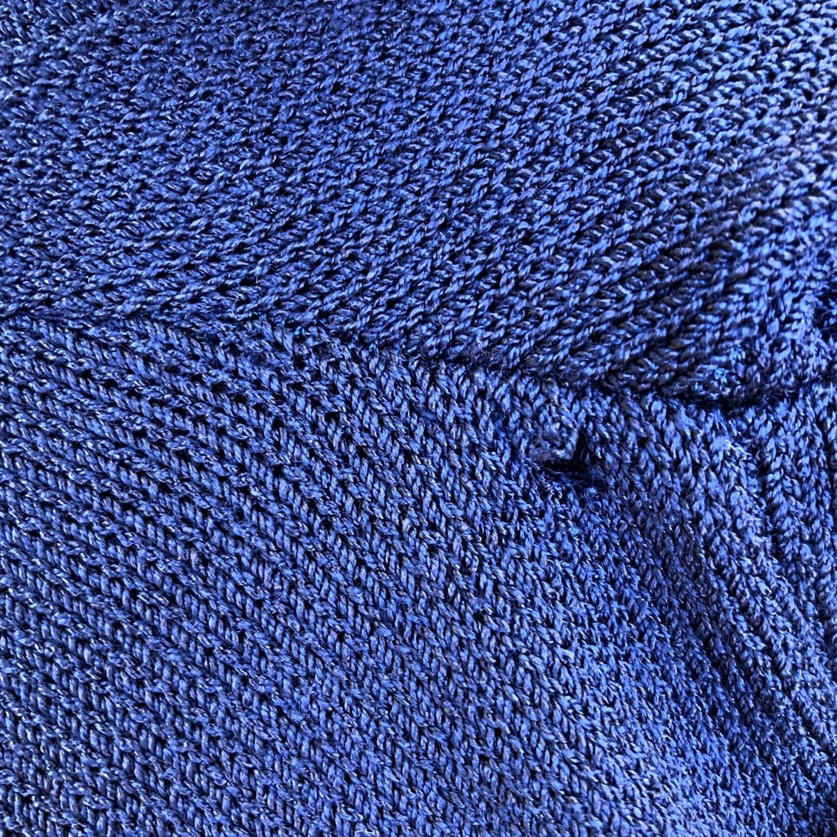 Vintage VTG ST JOHN Collection Marie Gray Santana Knit Jumpsuit Romper Blue Designer Size 26" / US 2 / IT 38 - 7 Thumbnail
