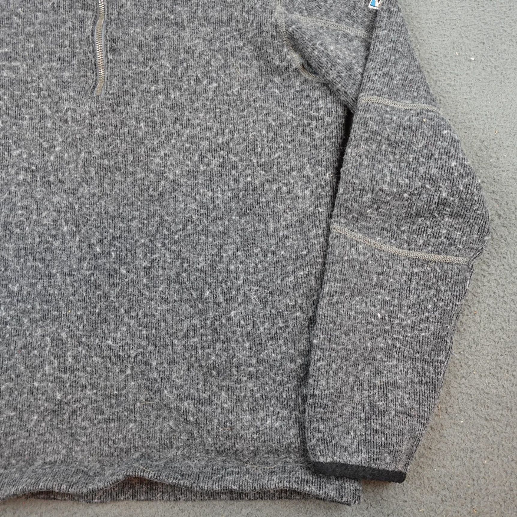 Vintage KÜHL Sweater Mens Medium Thermo Kore Half Zip Pullover Temperature Regulating Mock Neck Knit 1/4 Zip Gray Solid Hiking Size US M / EU 48-50 / 2 - 2 Thumbnail