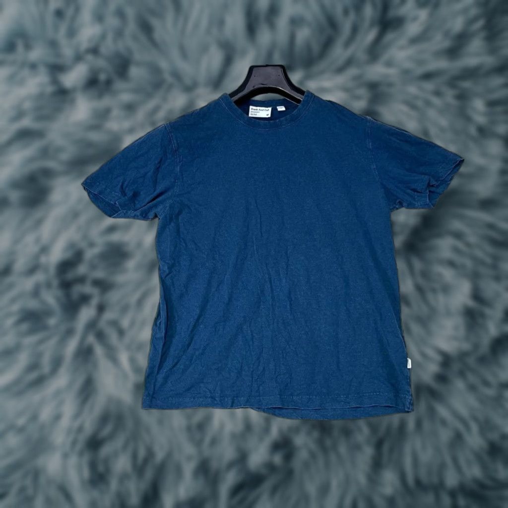 Vintage Frank & Oak Mens Slim Fit Short Sleeve Basic T-Shirt Blue Medium Size US M / EU 48-50 / 2 - 1 Thumbnail