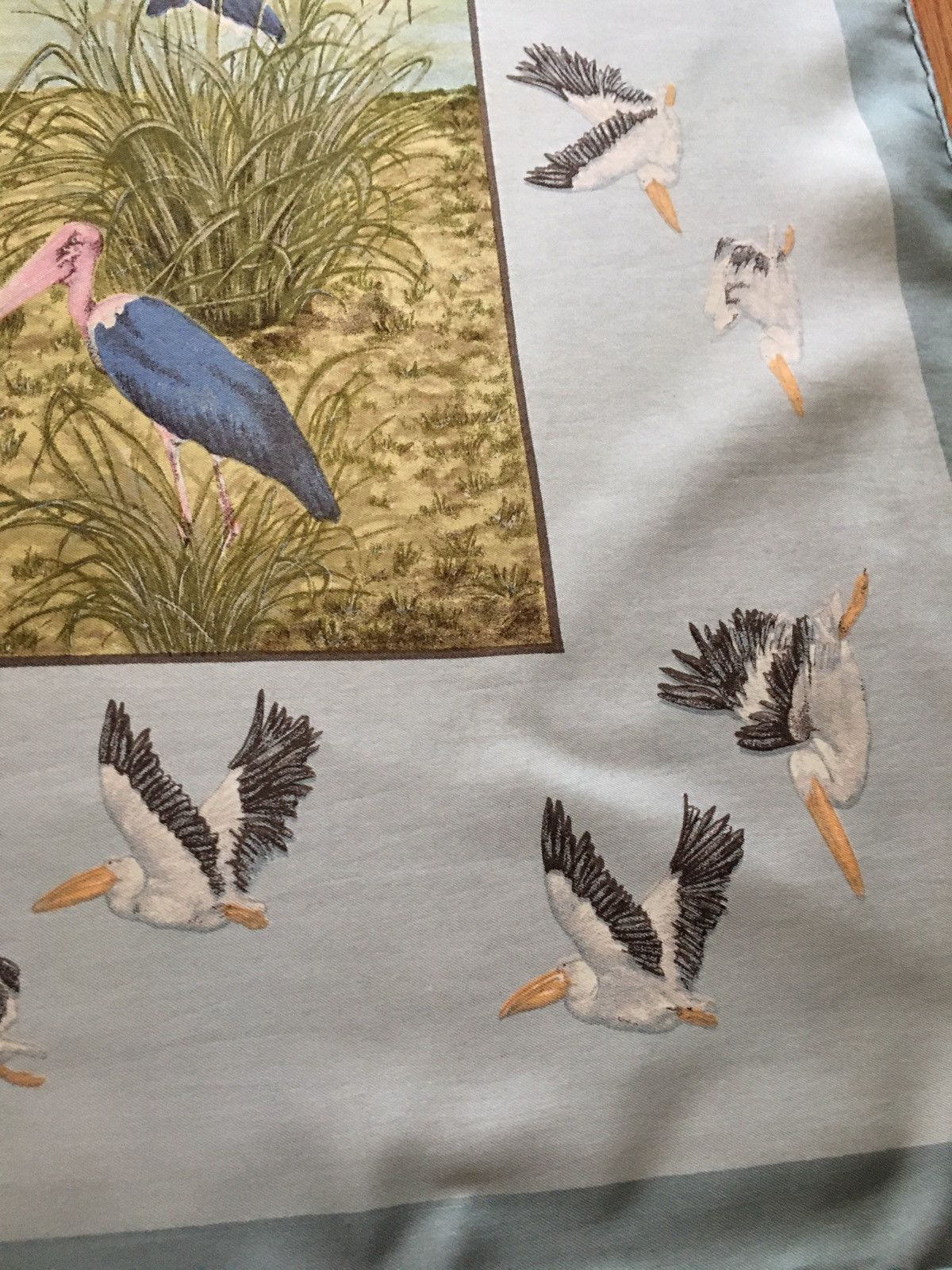 Vintage J. et F. Sommer. Vintage 1960 Marabou Motif Silk Scarf Size ONE SIZE - 5 Thumbnail