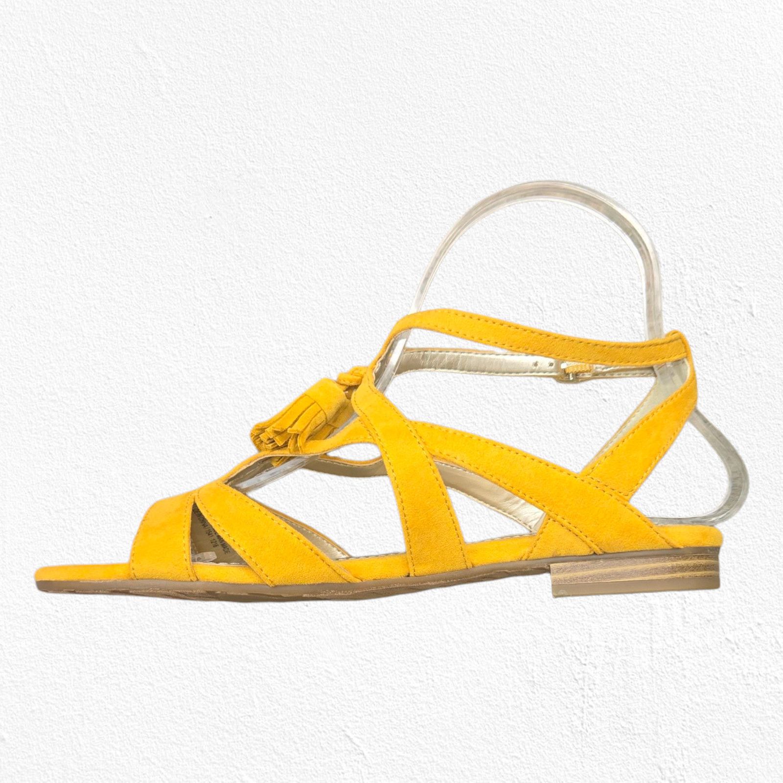 Anne Klein Anne Klein Noreen Yellow Suede Tassel Flat Sandals Size 6 Size US 6 / IT 36 - 11 Thumbnail
