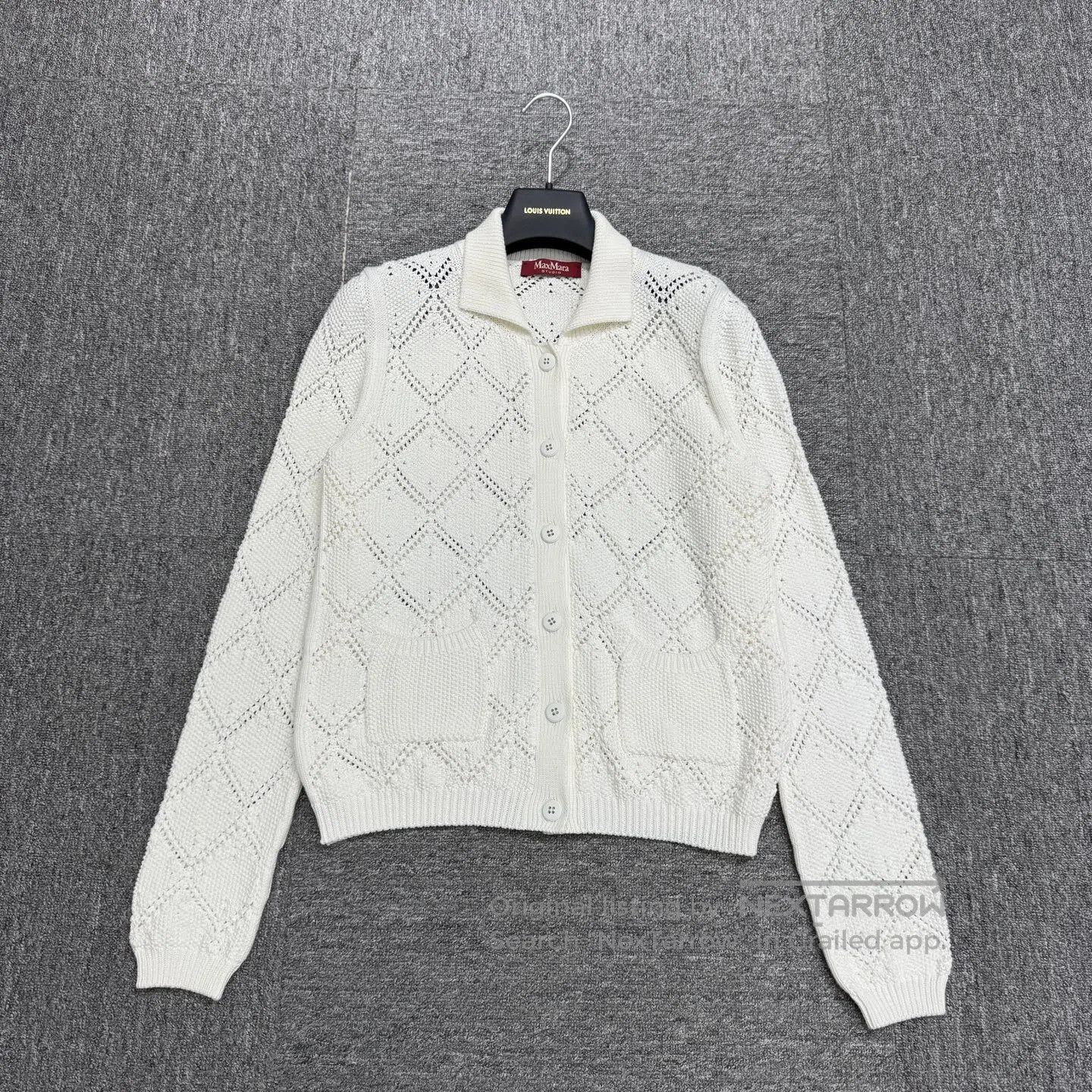 Max Mara MaxMara Hollow knitted cardigan| Size M / US 6-8 / IT 42-44 - 1 Thumbnail