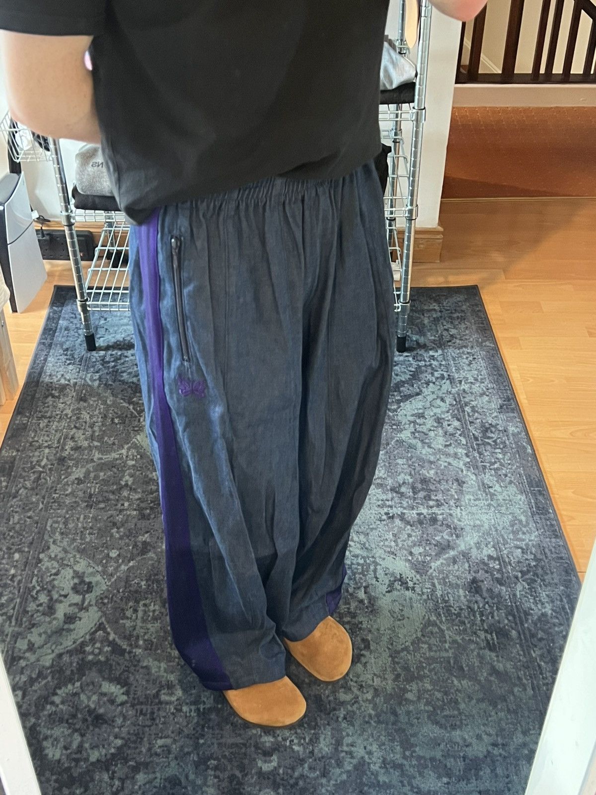 パンツ NEEDLES H.D. Track Pant - Denim NEW) NEEDLES H.D DENIM TRACK PANTS – Top Floor Gallery