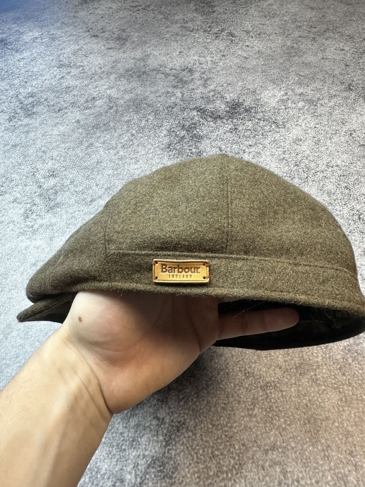 Barbour × Vintage Vintage Barbour Flat Cap Hat Wool UK Style Streetwear Logo Size ONE SIZE - 2 Thumbnail