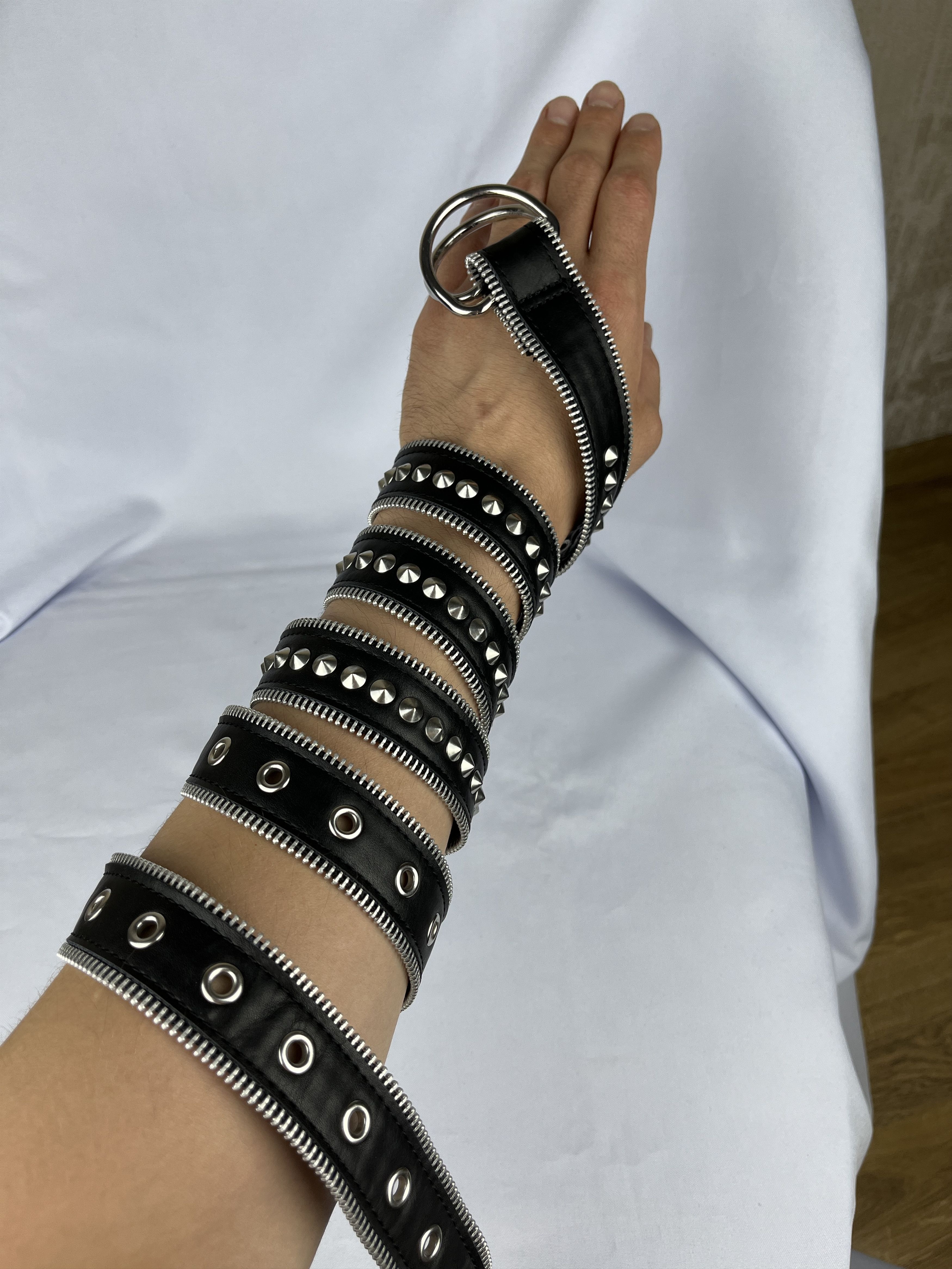 Other Avant Garde Eco Leather Belt Crust Punk Metal Rock Size ONE SIZE - 1 Thumbnail