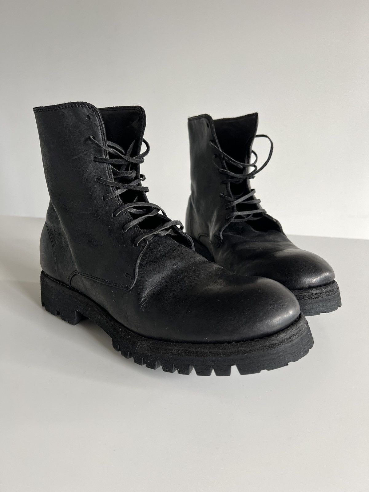 image of Black Guidi 795V Leather Boots, Men's (Size 11)