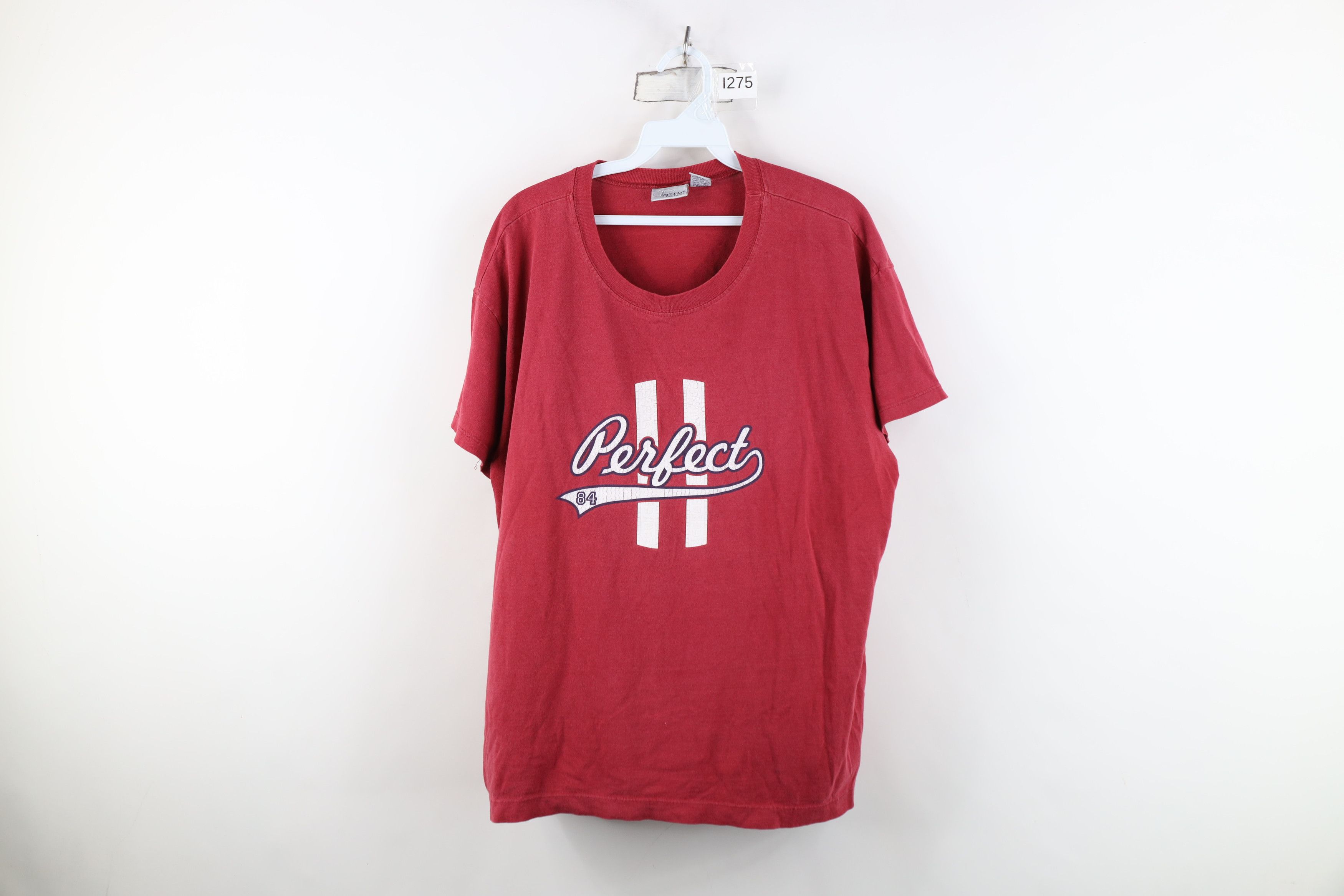 Vintage Vintage 90s Bum Equipment Boxy Fit Perfect T-Shirt Red Size L / US 10 / IT 46 - 1 Thumbnail