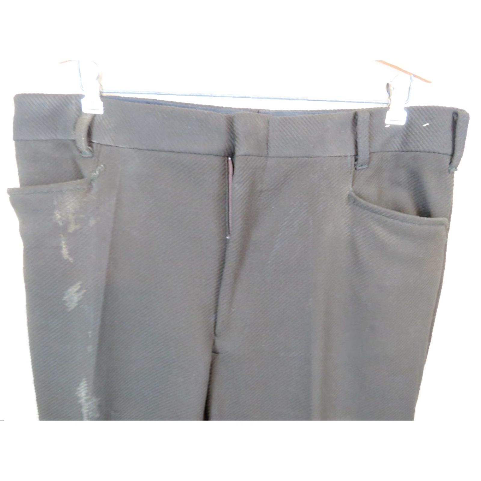 Vintage VINTAGE International Pants Work twill 40 Black Zip Belts Loops Straight Men's Regular Chino Cotton Blend Front Flat Workwear Control US Japan Size US 40 / EU 56 - 2 Thumbnail