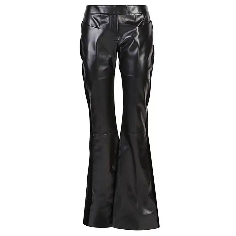 Tom Ford o1loc1c1024 PAL742 Leather Flare Pant in Black Size 25" / US 0 / IT 36 - 1 Preview