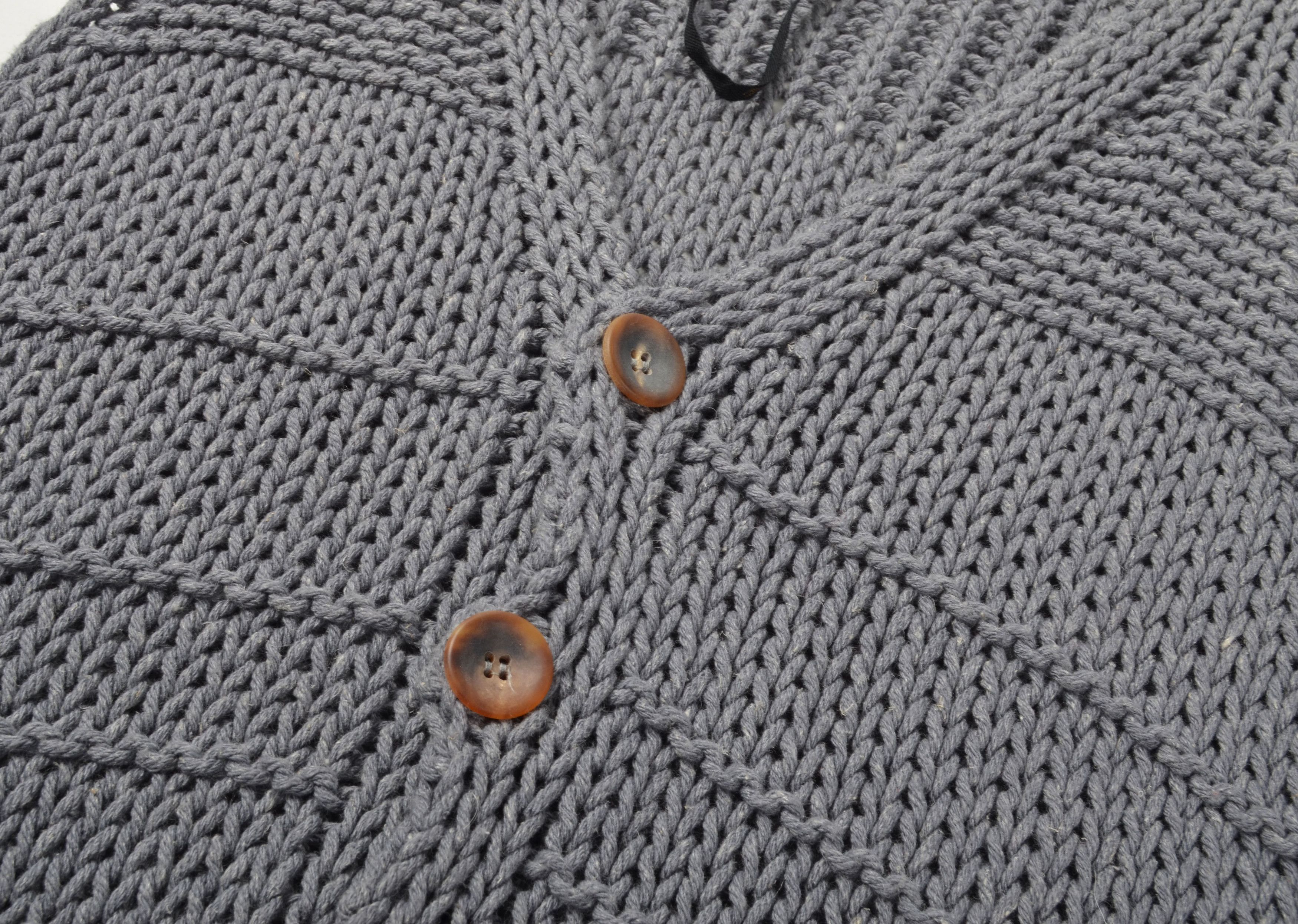Diesel Black Gold Diesel Black Gold Chunky Knit Gray Y2K Cotton Vest Size L / US 10 / IT 46 - 7 Thumbnail