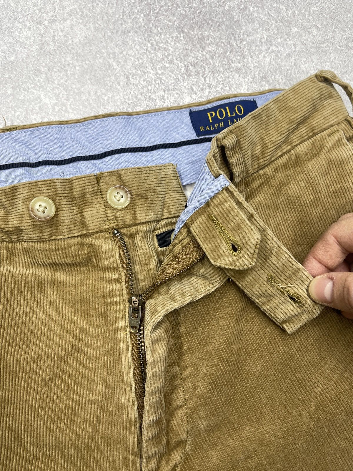 Polo Ralph Lauren Mens Polo Ralph Lauren Corduroy Pants Brown Y2K Rugby Size US 30 / EU 46 - 9 Thumbnail