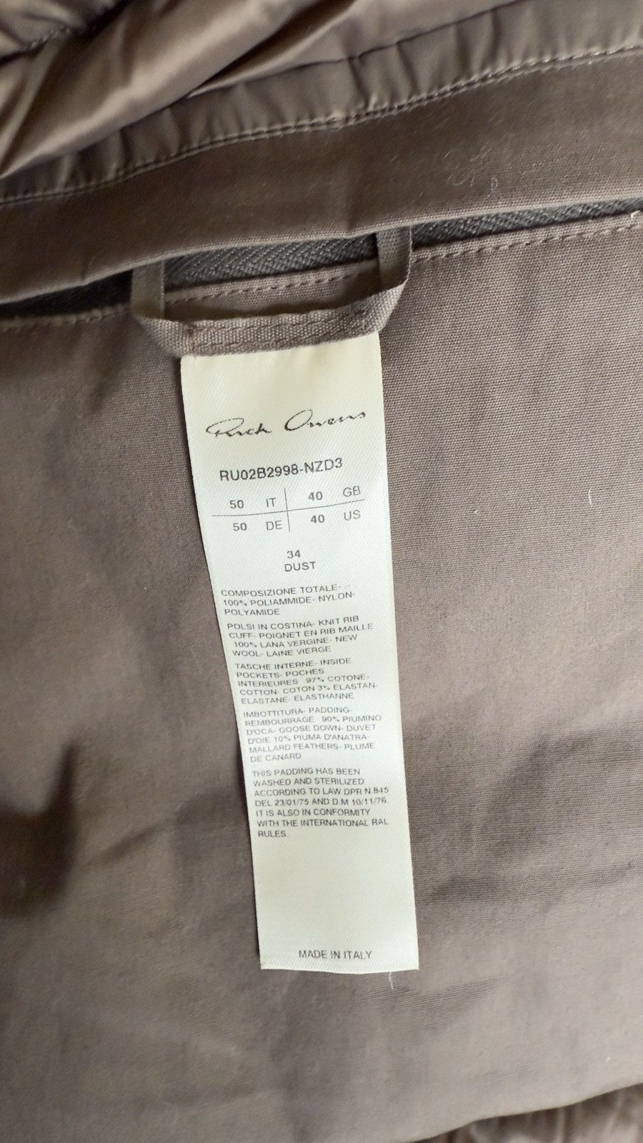Rick Owens Rick Owens Down Long Puffer Coat Size US M / EU 48-50 / 2 - 9 Thumbnail