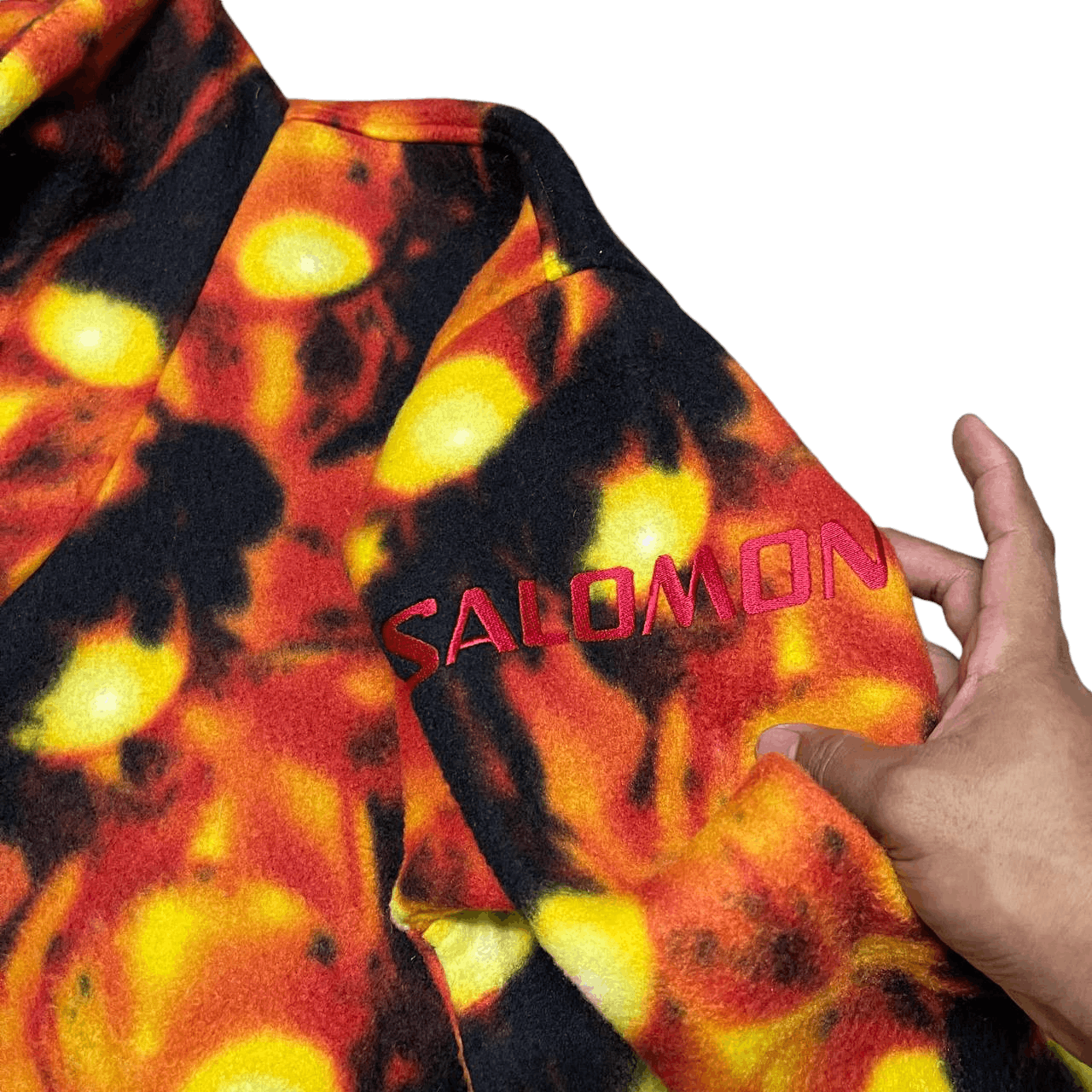 Salomon Vtg Salomon Half Zip Drawstring Jacket Overprinting Unisex Size US L / EU 52-54 / 3 - 5 Thumbnail
