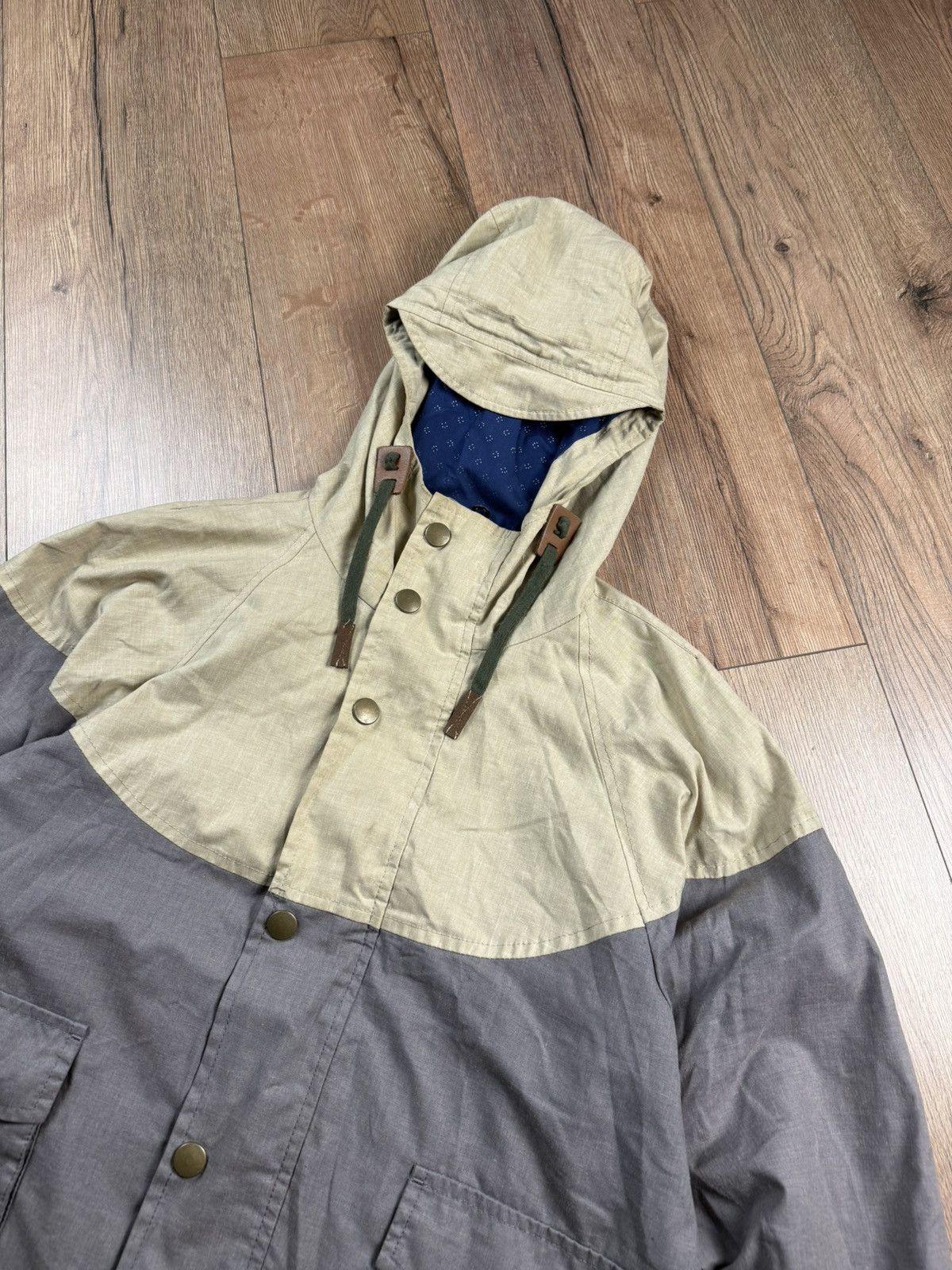 Heritage Research Heritage Research Handmade Hooded Jacket Beige/Grey M Size US M / EU 48-50 / 2 - 3 Thumbnail
