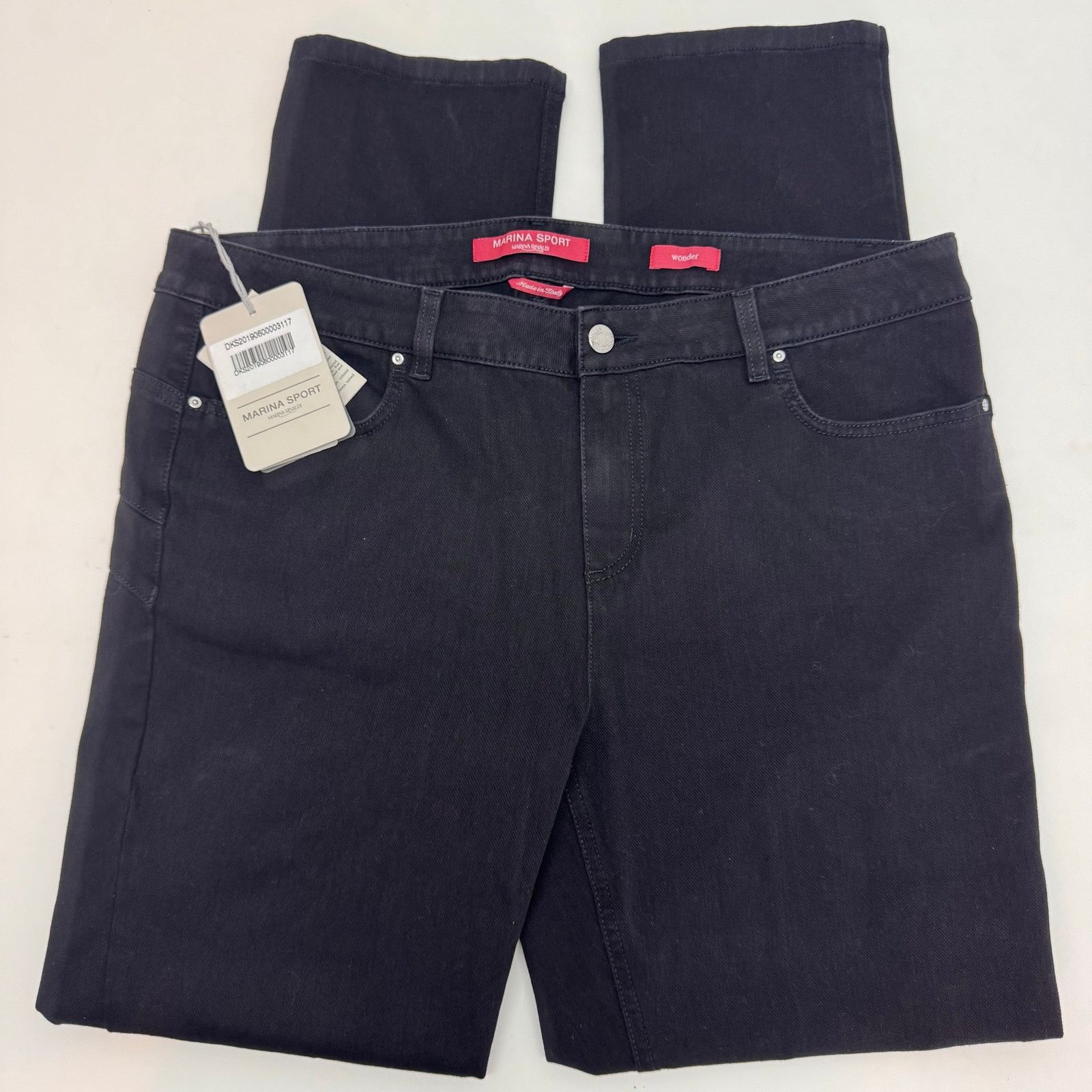 Marina Rinaldi Marina Rinaldi Idalgo Black Denim Trouser Pant US 18 Casual Size 40" / US 18 - 1 Thumbnail