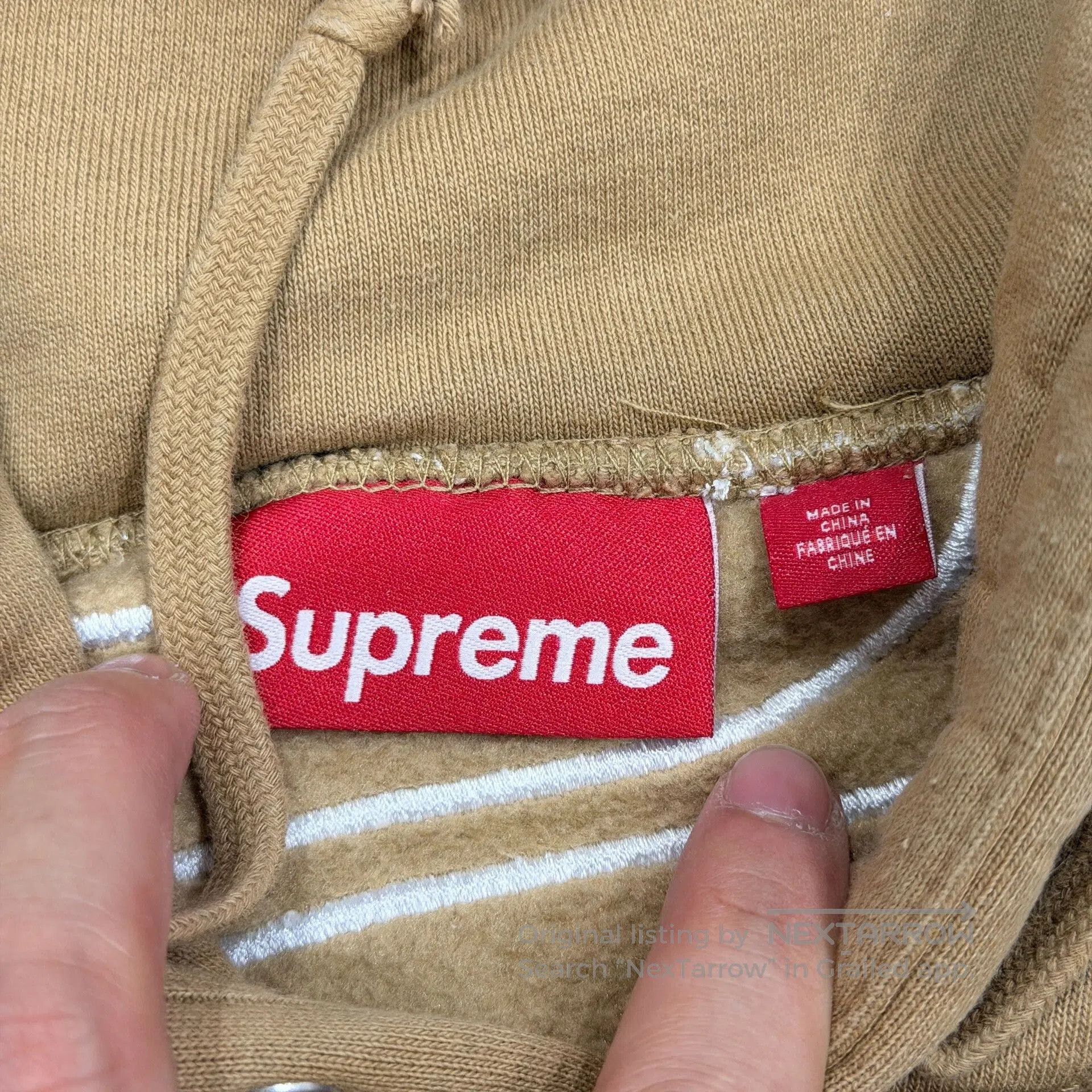 Supreme Supreme Brown Hoodie with Logo. Size US XL / EU 56 / 4 - 5 Thumbnail