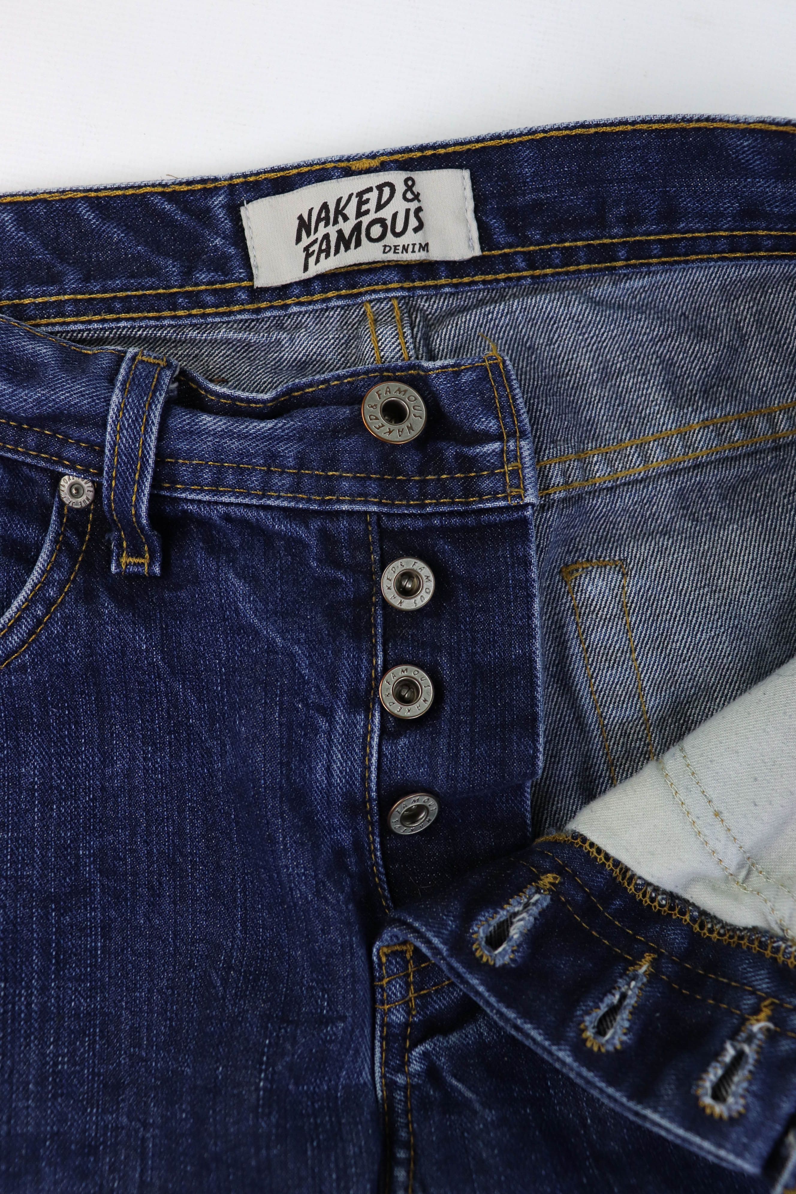 Naked & Famous Naked & Famous Left Hand Twill Selvedge Indigo Denim Jeans Size US 30 / EU 46 - 10 Thumbnail
