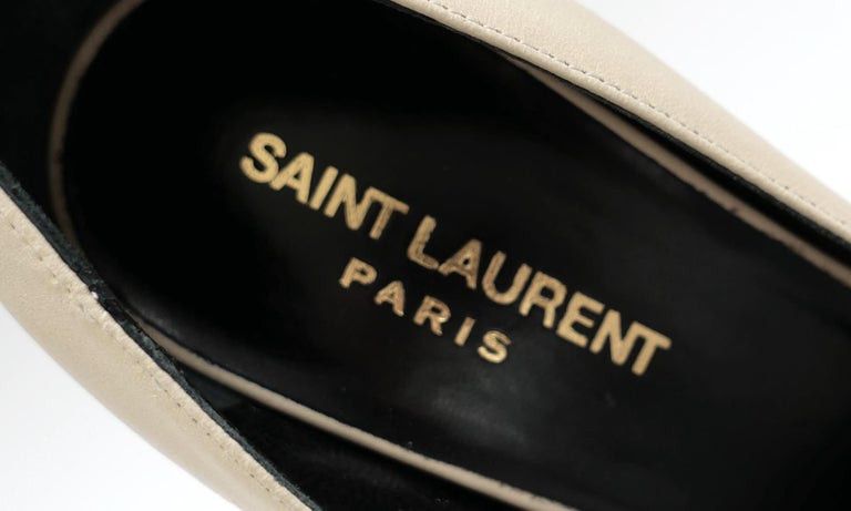 Saint Laurent Paris Saint Laurent Janis Beige & Black Pumps Heels Size US 9 / IT 39 - 6 Thumbnail