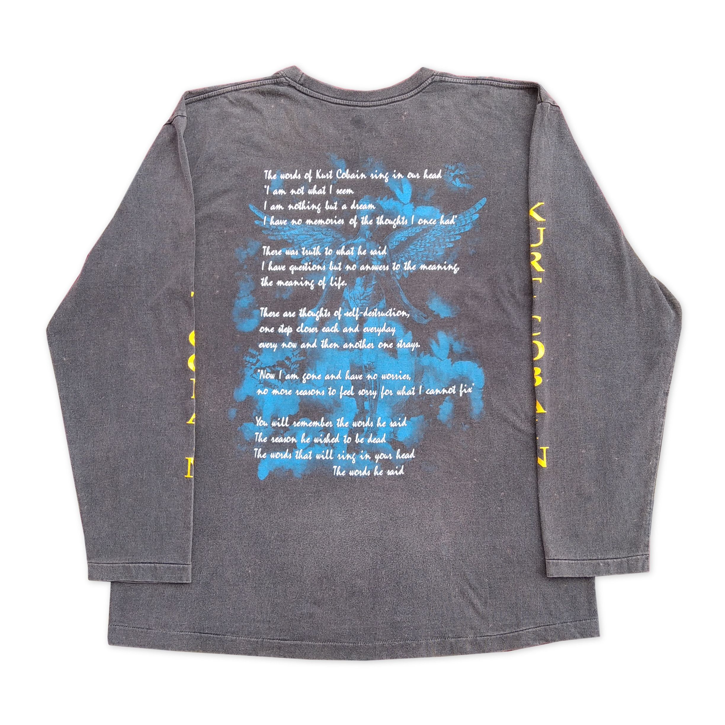 Band Tees Vintage 00's KURT COBAIN Memorial Longsleeve Size US XL / EU 56 / 4 - 2 Thumbnail