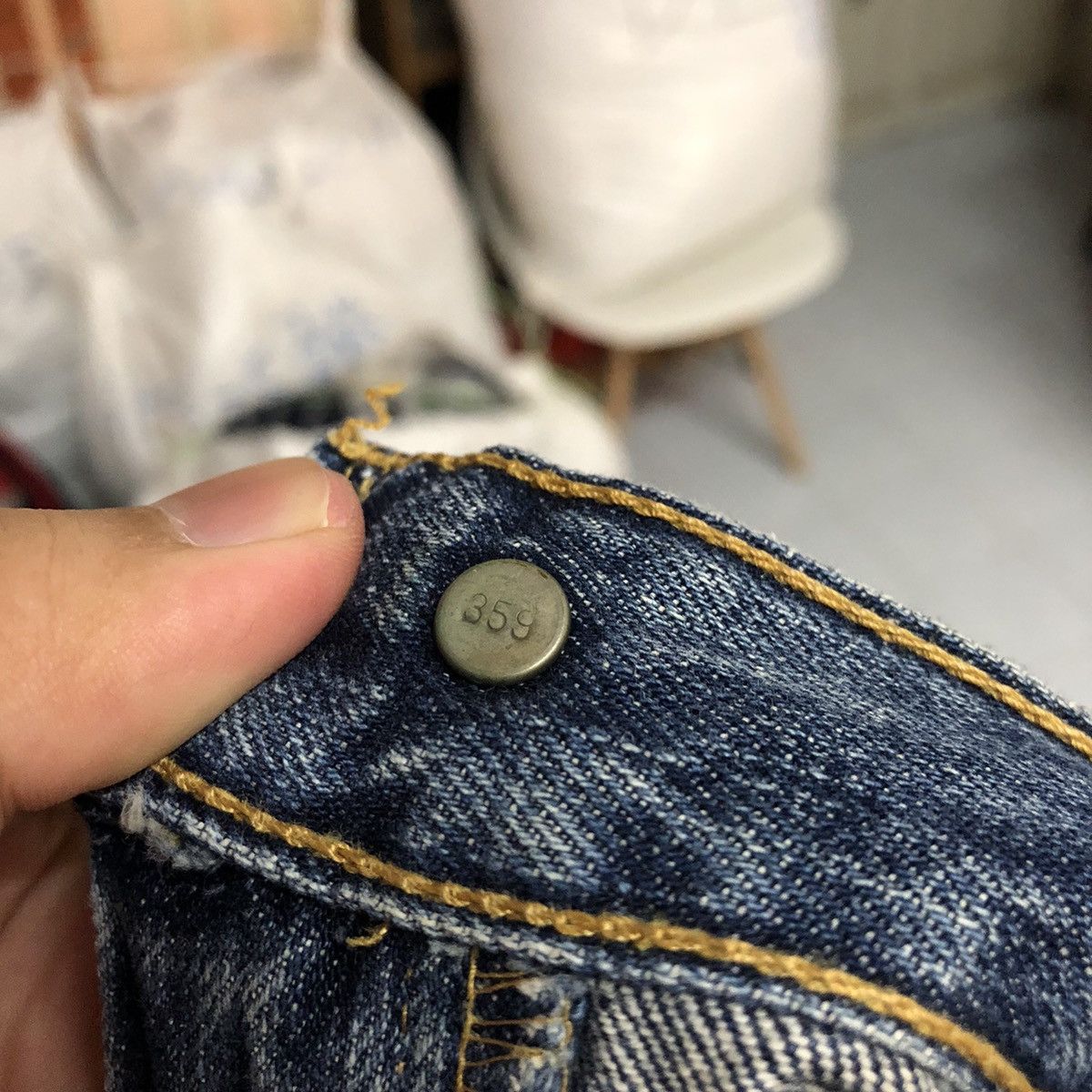Levi's DLL 501 Levis Blue Distressed Denim Pants #C081 Size US 30 / EU 46 - 24 Thumbnail