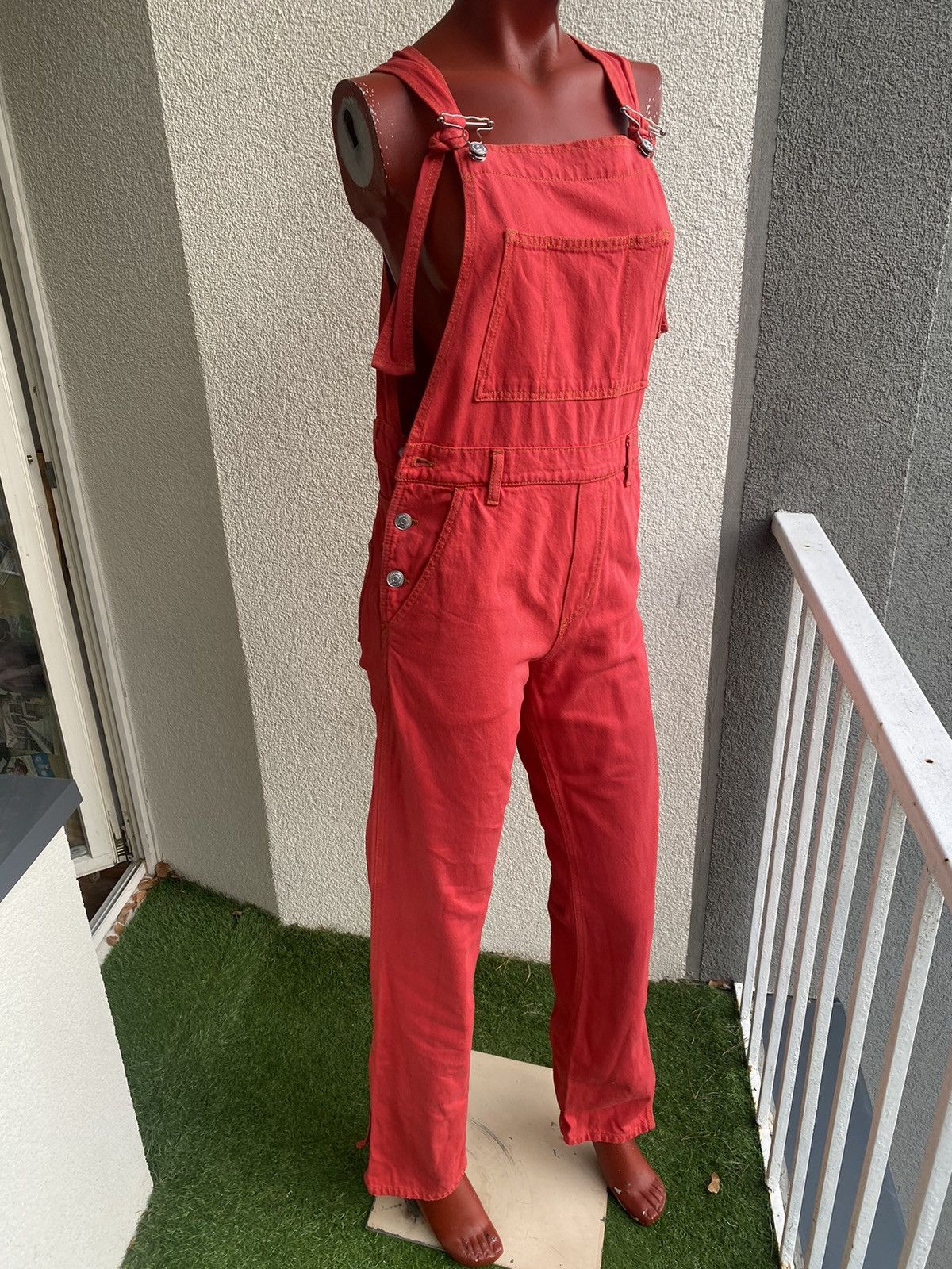 Ganni Ganni Women's Red Dungarees-overalls Size 24" / US 00 / IT 34 - 6 Thumbnail