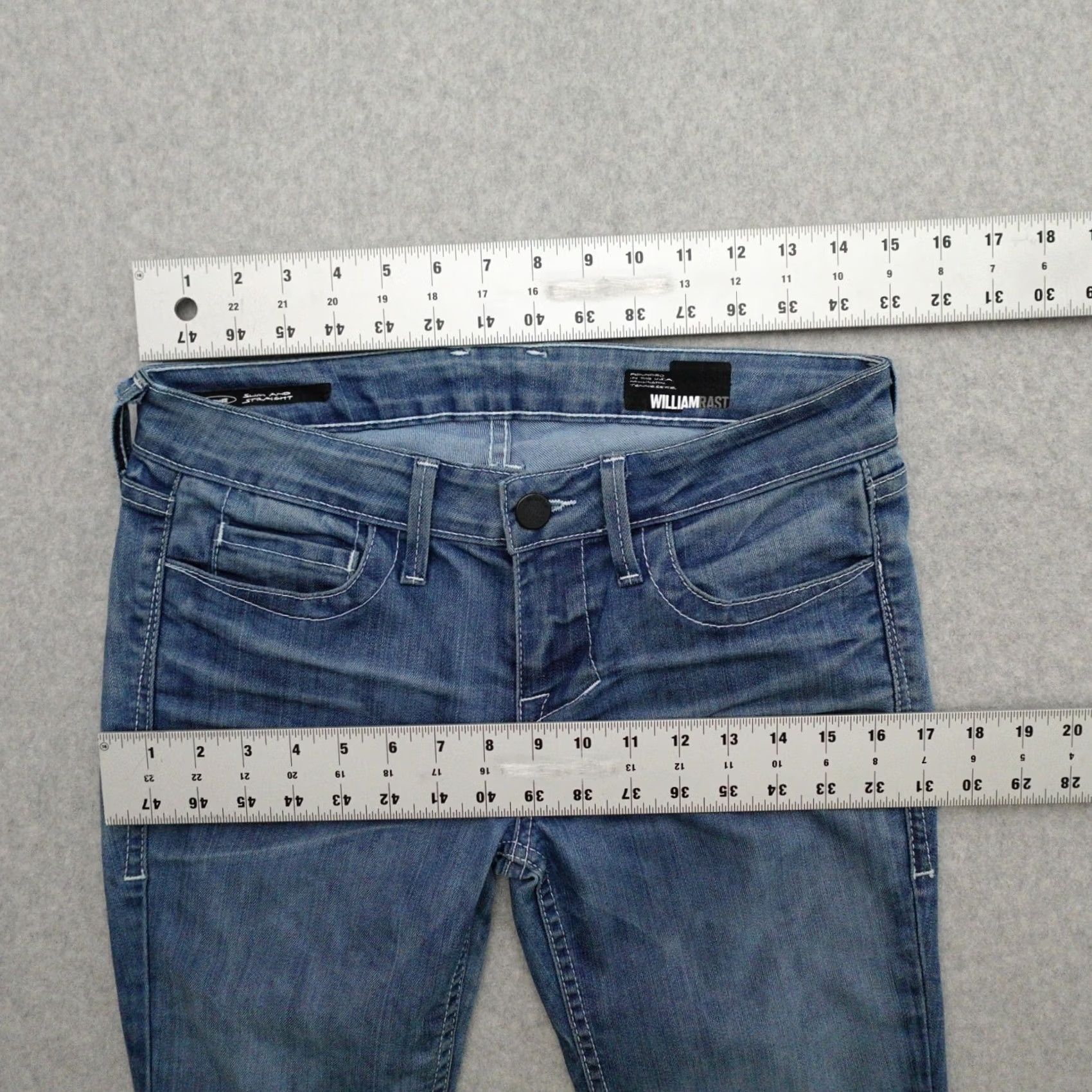 Denime William Rast Womens Jeans Straight Denim Medium Blue 27x32 Adult 27 Straight Denim Jeans Womens 27x32 Size ONE SIZE - 7 Thumbnail
