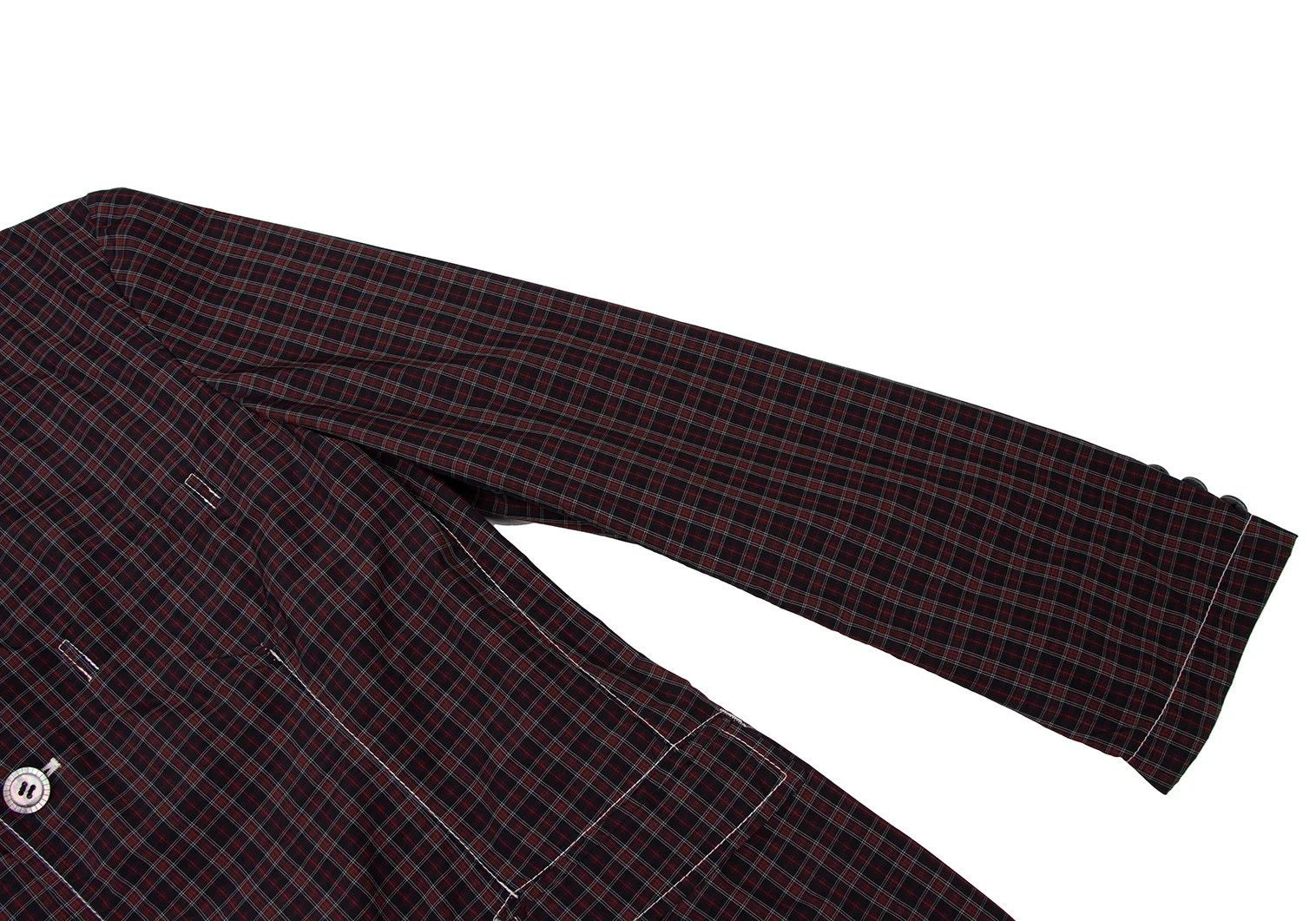 Junya Watanabe Mesh Lined Check Jacket in Navy and Red, Size S Size US S / EU 44-46 / 1 - 8 Thumbnail