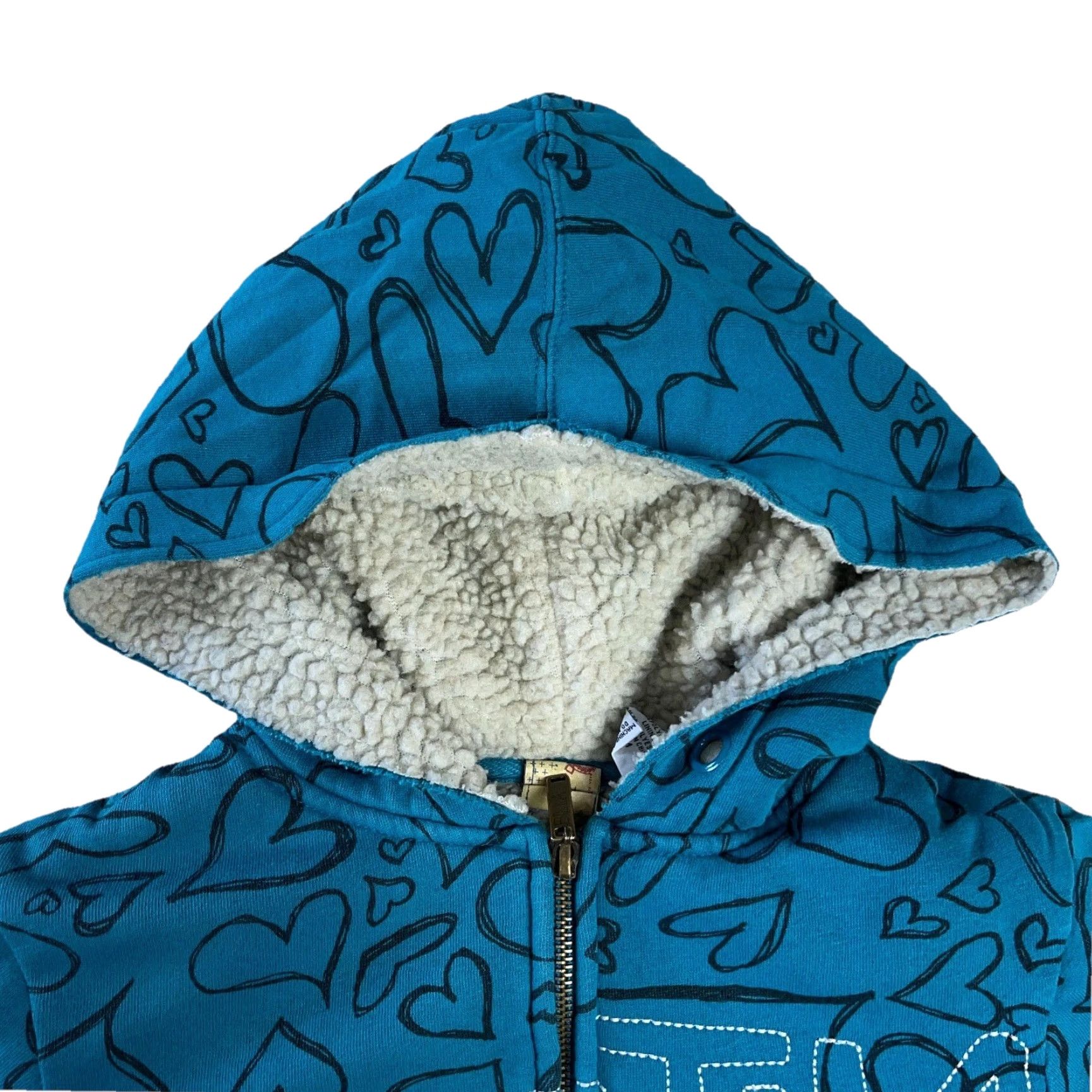 Billabong Vintage Billabong Hoodie Women M Teal Jacket Sherpa Lined Knit Hooded Full Zip Pockets Logo 90s Modern Classic Size M / US 6-8 / IT 42-44 - 4 Thumbnail