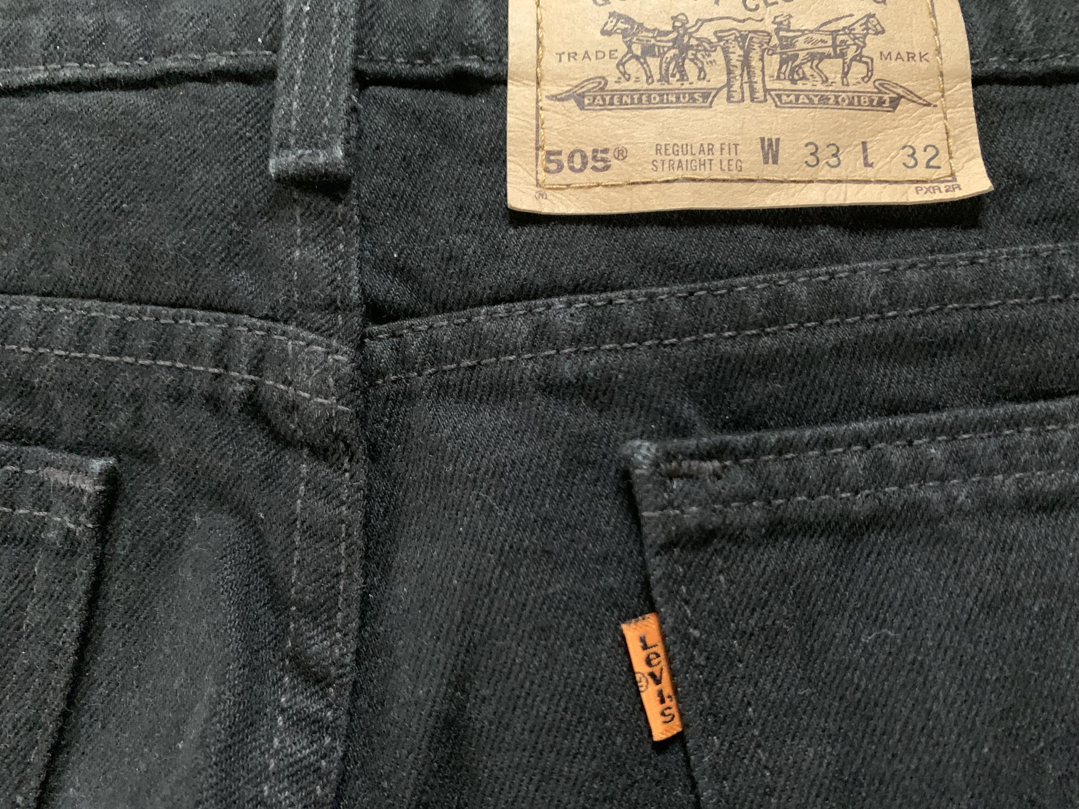 Levi's × Levi's Vintage Clothing × Vintage Levi's 505 Regular Fit Vintage Black Jeans Size US 33 - 8 Thumbnail