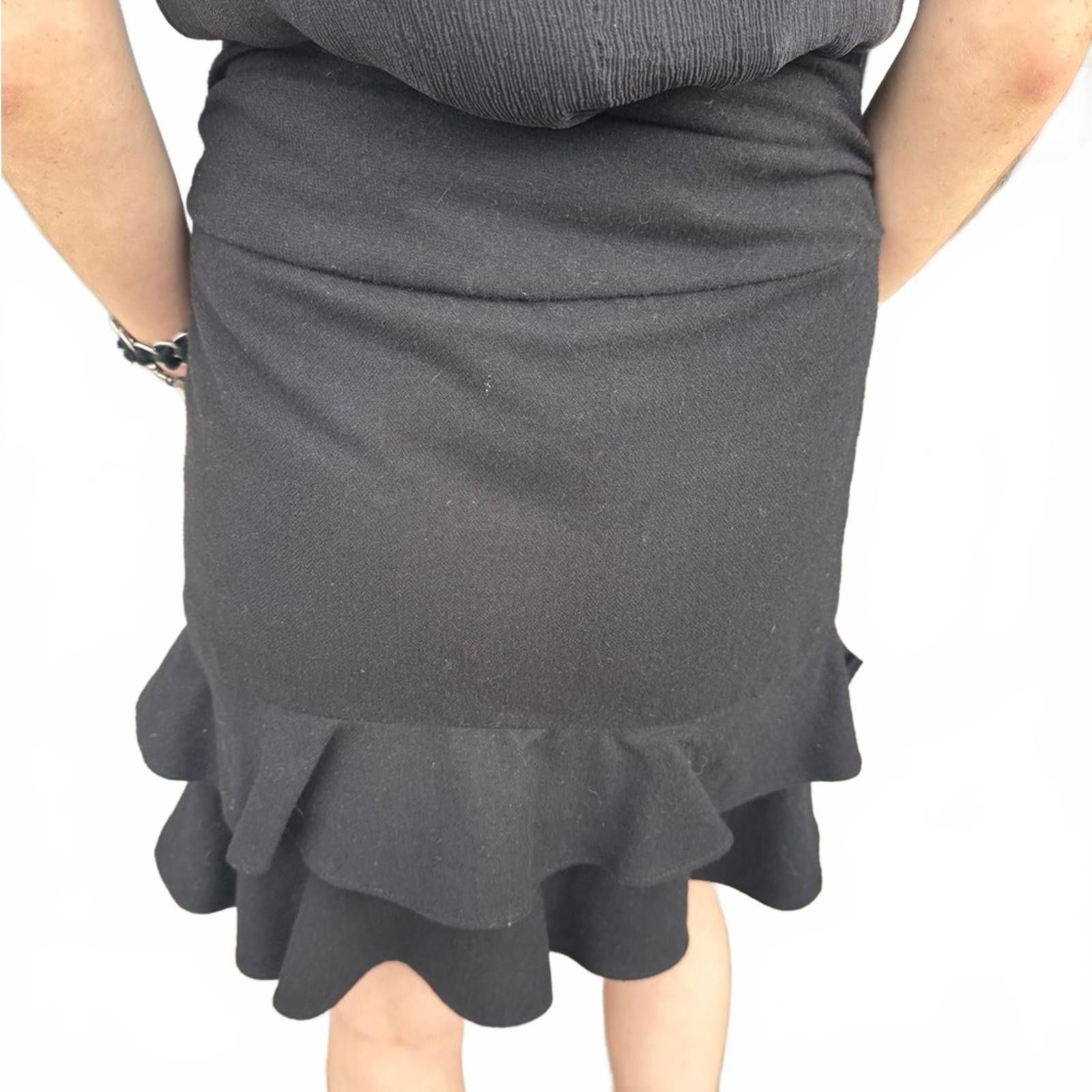 Designer Intermix Erika Wool Blend Ruffle Wrap Skirt NWT 2 Size 24" / US 00 / IT 34 - 5 Thumbnail