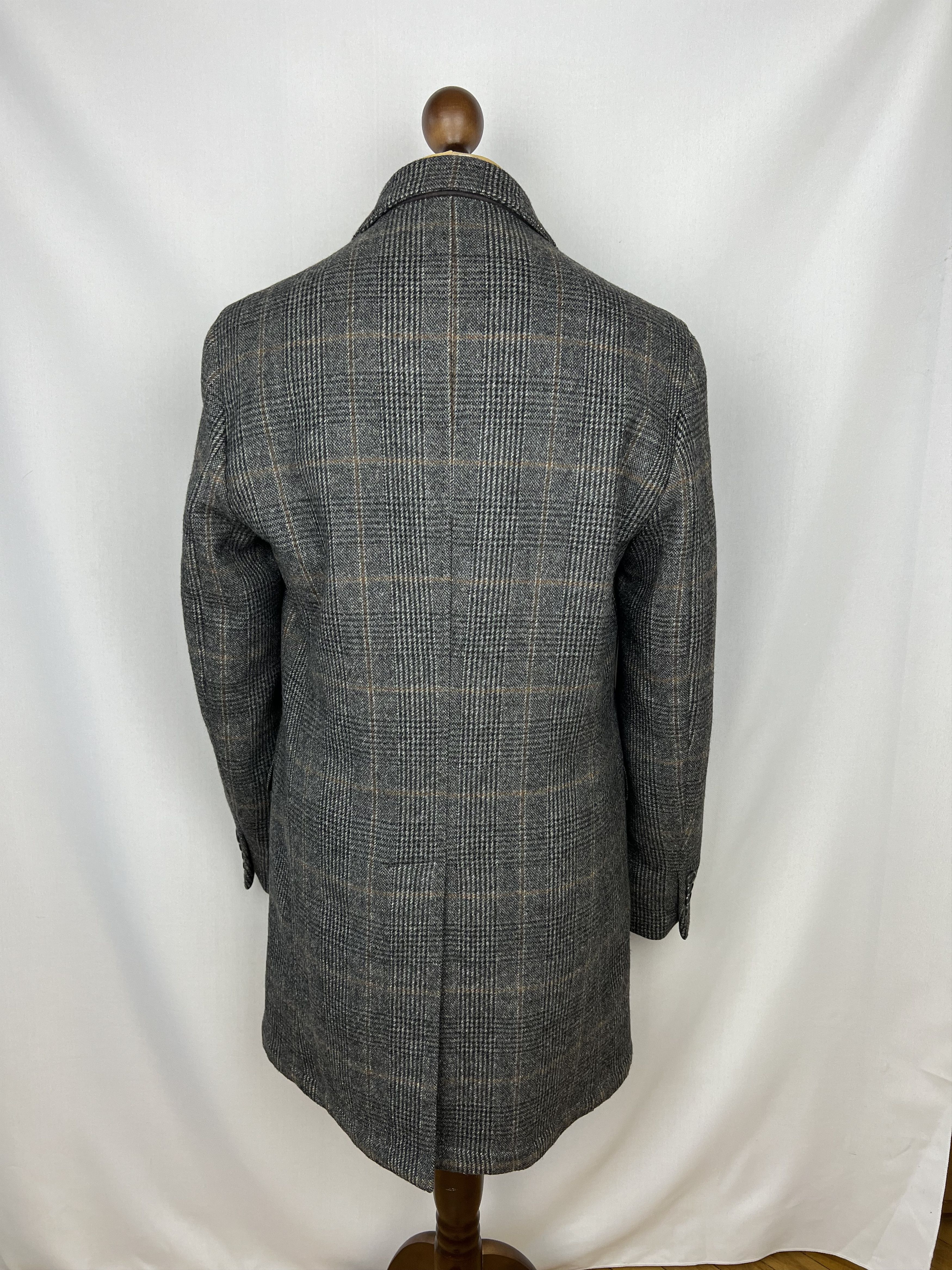 Hackett × Loro Piana 100% Pure Wool Plaid Unlined Single-Breasted Overcoat Size US M / EU 48-50 / 2 - 4 Thumbnail