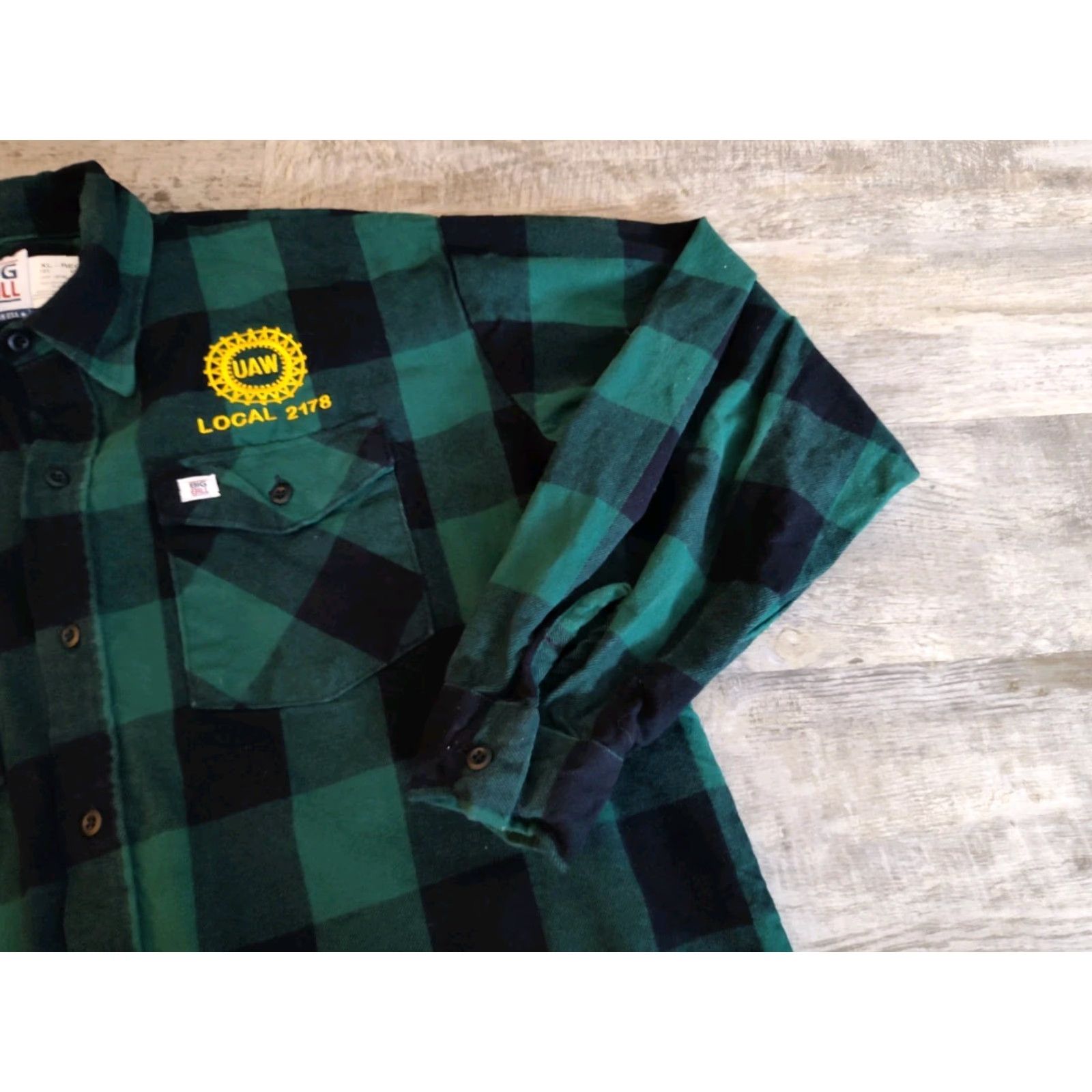 Vintage VINTAGE Big Bill Workwear Shirt Men XL Green Plaid Flannel Heavyweight Western Casual Size US XL / EU 56 / 4 - 4 Thumbnail