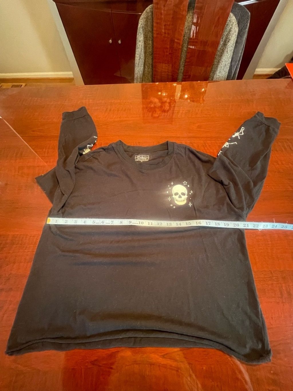 Other Miken Flow Skeleton Moon Star Black Cropped Graphic Tee XL Size XL / US 12-14 / IT 48-50 - 6 Thumbnail