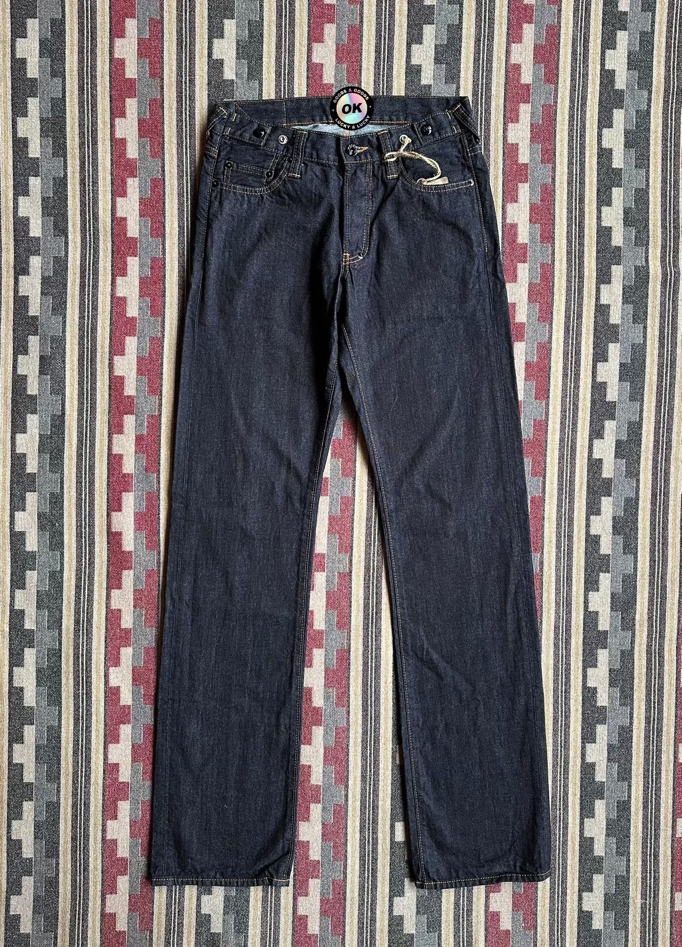 vintage prps rinse denim jeans unisex