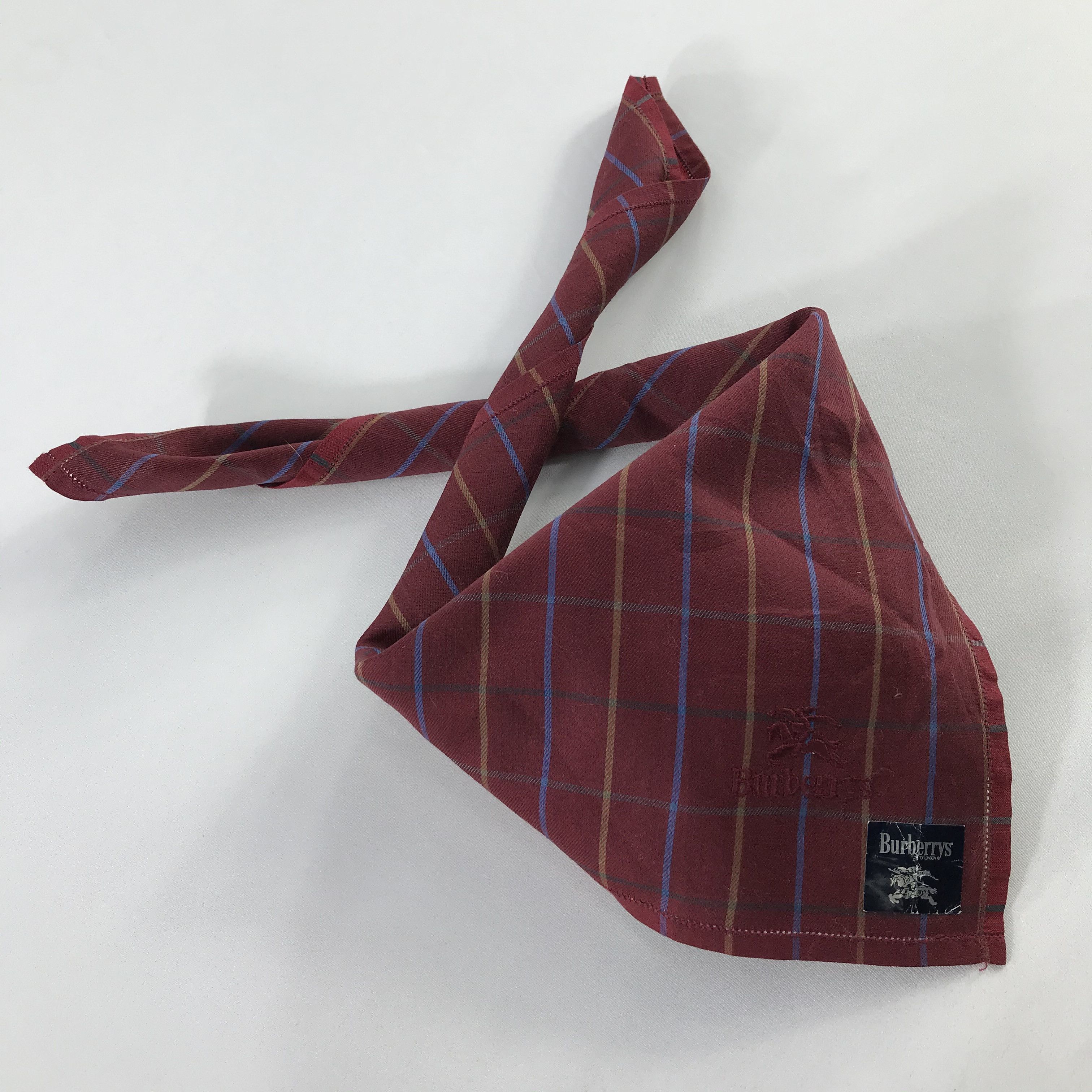 Burberry × Vintage Burberry Bandana / Handkerchief / Neckerchief - S644 Size ONE SIZE - 4 Thumbnail