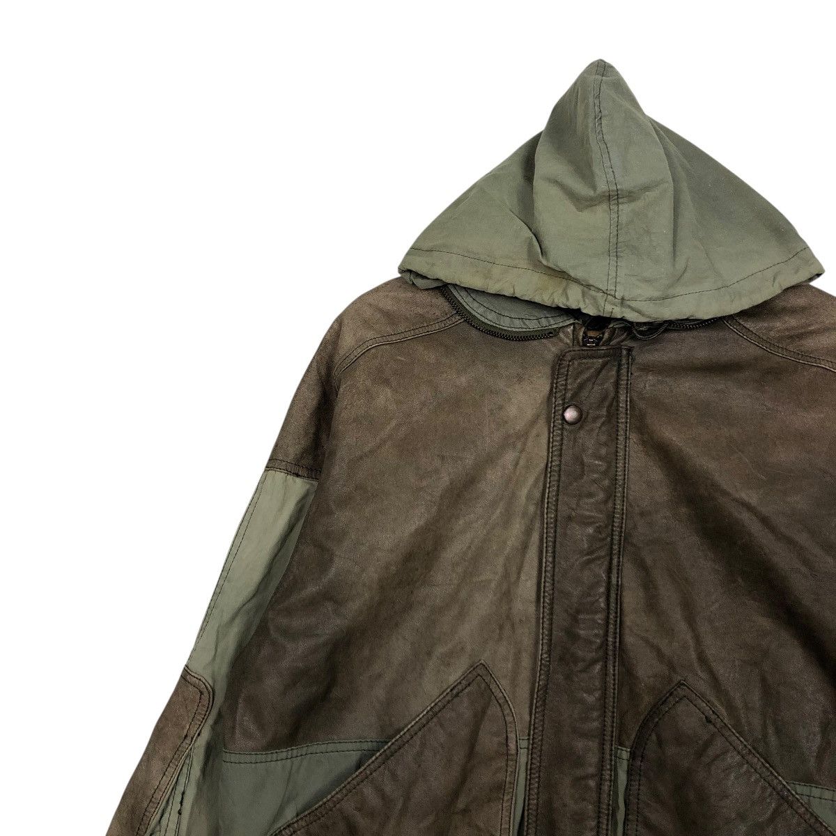 Japanese Brand 🔥VINTAGE BOMBER LEATHER JACKET JACKERS ISSEY MIYAKE Size US M / EU 48-50 / 2 - 9 Thumbnail
