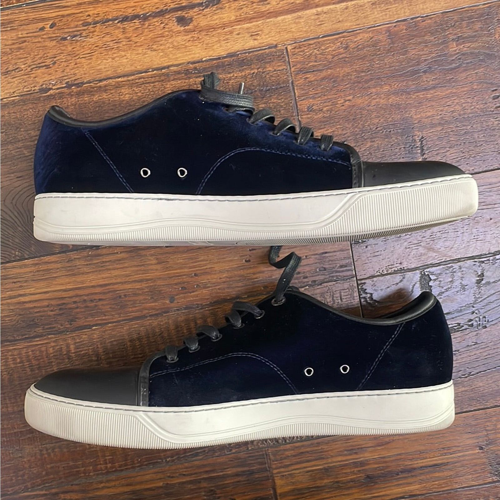 Lanvin LANVIN Navy DBB1 Patent Captoe Sneaker 11 (No Box) Size US 11 / EU 44 - 3 Thumbnail