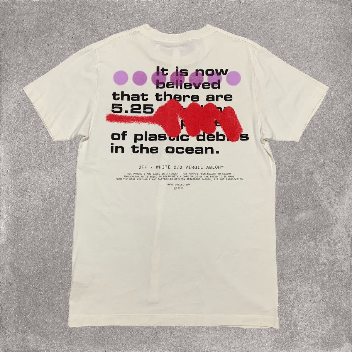 Off-White Off White Medium Ocean Debris White Tee Virgil Abloh Size US M / EU 48-50 / 2 - 1 Thumbnail